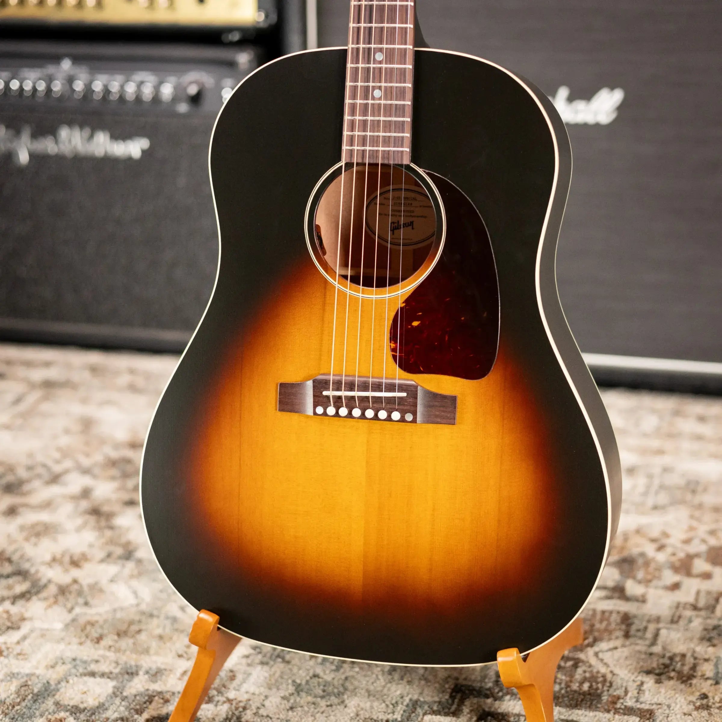 Gibson J-45 Special Acoustic/Electric Guitar - Satin Vintage Sunburst with Gig Bag