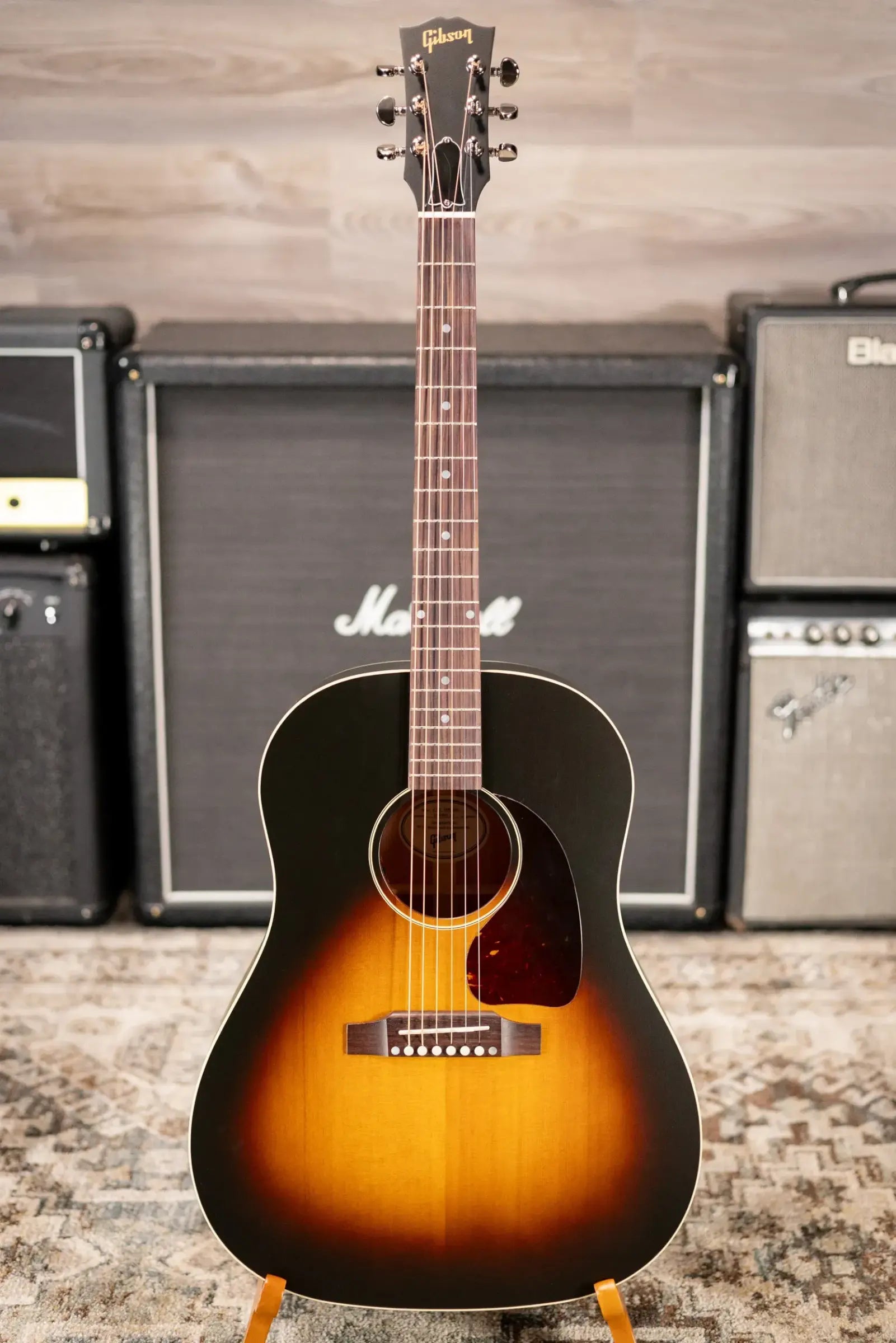 Gibson J-45 Special Acoustic/Electric Guitar - Satin Vintage Sunburst with Gig Bag