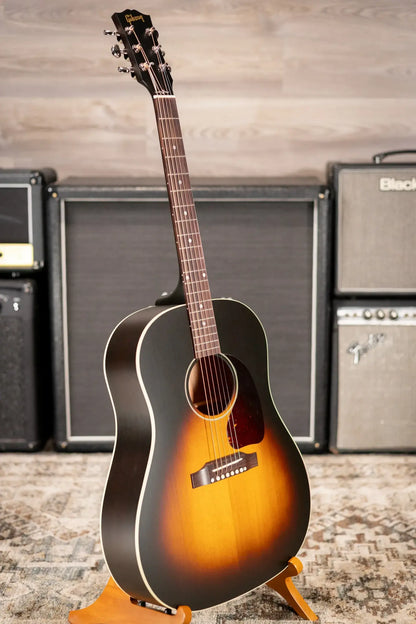 Gibson J-45 Special Acoustic/Electric Guitar - Satin Vintage Sunburst with Gig Bag