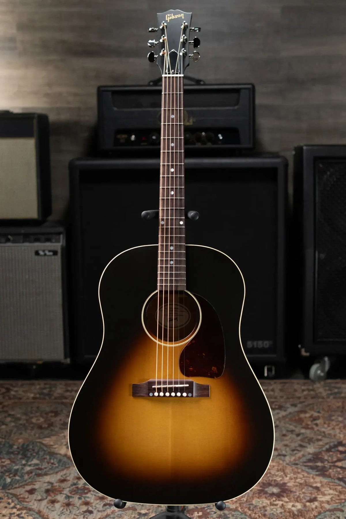 Gibson J-45 Special Acoustic/Electric Guitar - Satin Vintage Sunburst with Gig Bag