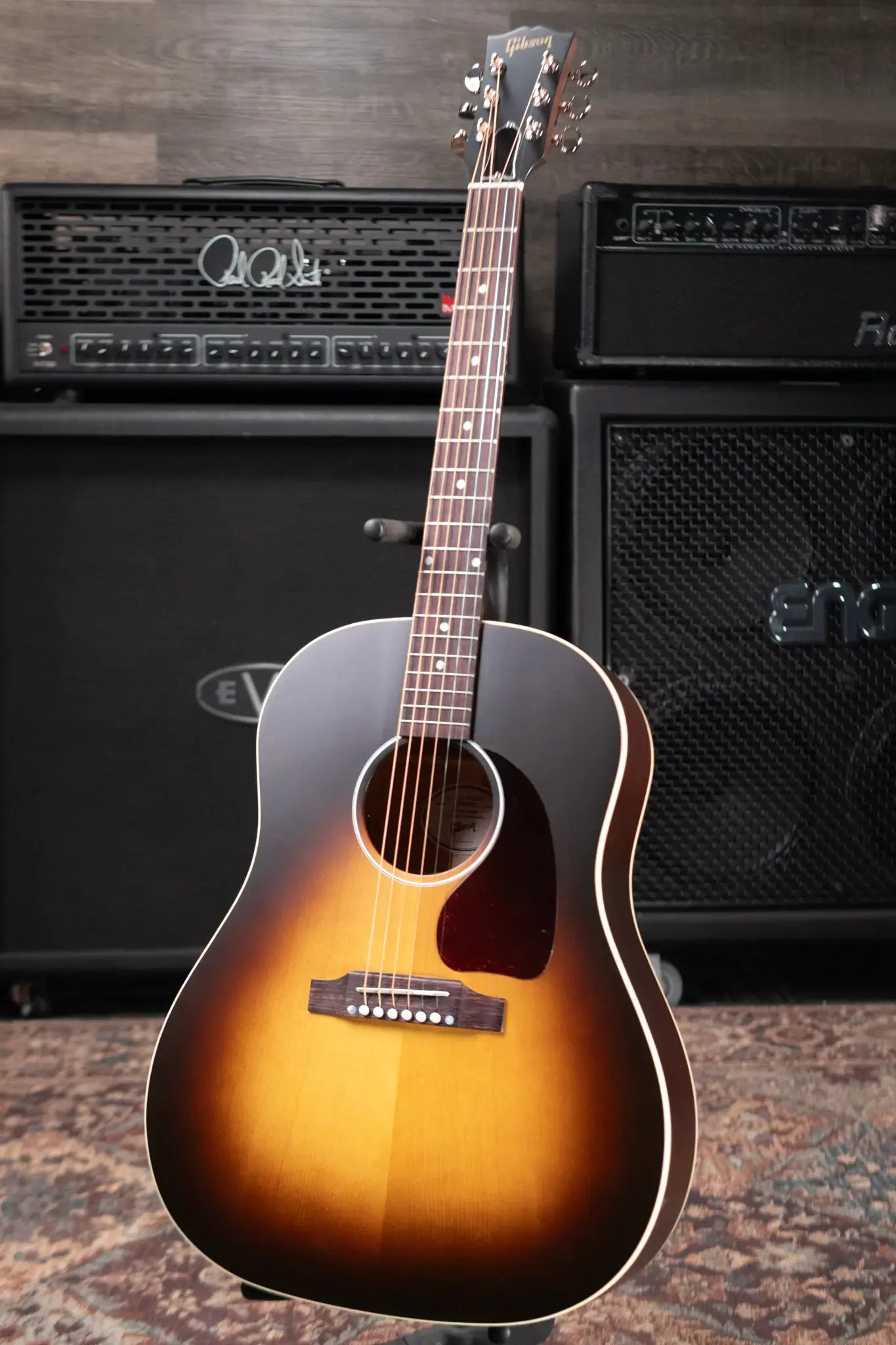 Gibson J-45 Special Acoustic/Electric Guitar - Satin Vintage Sunburst with Structured Gig Bag