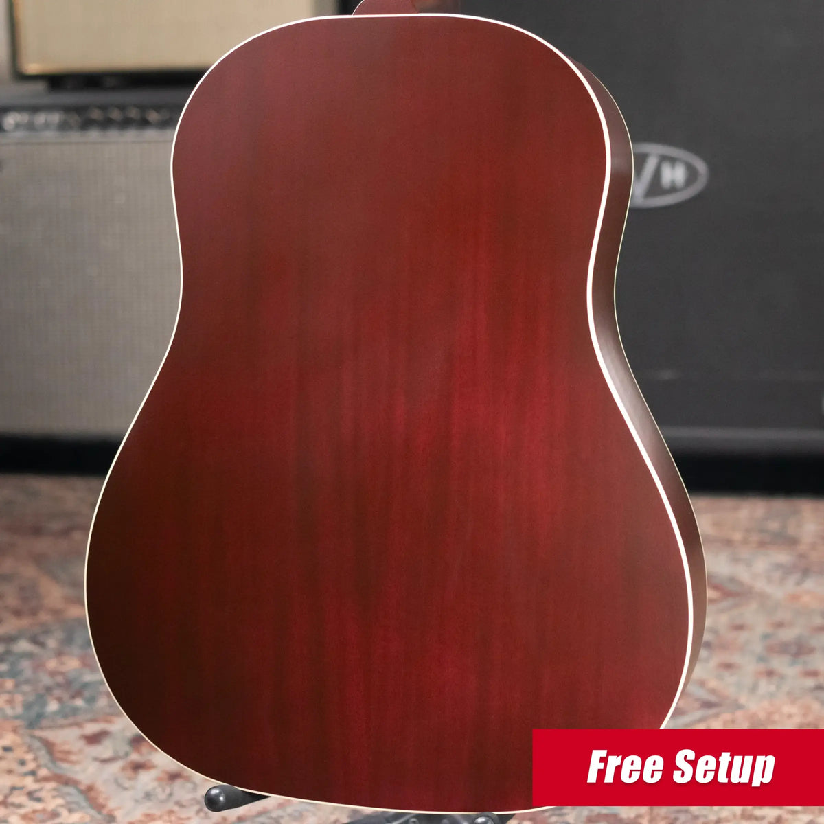 Gibson J-45 Special Acoustic/Electric Guitar - Satin Wine Red with Gig Bag - Demo