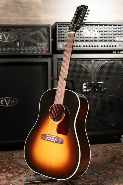 Gibson J-45 Standard 12-String Acoustic/Electric Guitar - Vintage Sunburst with Hardshell Case