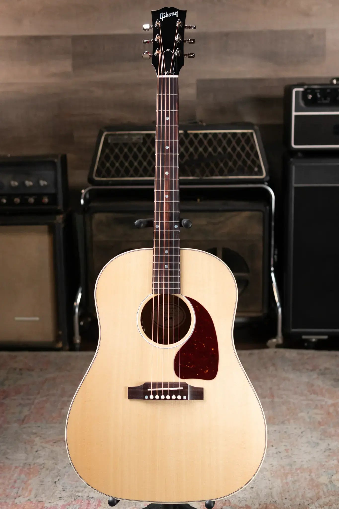 Gibson J-45 Standard Acoustic/Electric - Antique Natural and Cherry Back with Hardshell Case