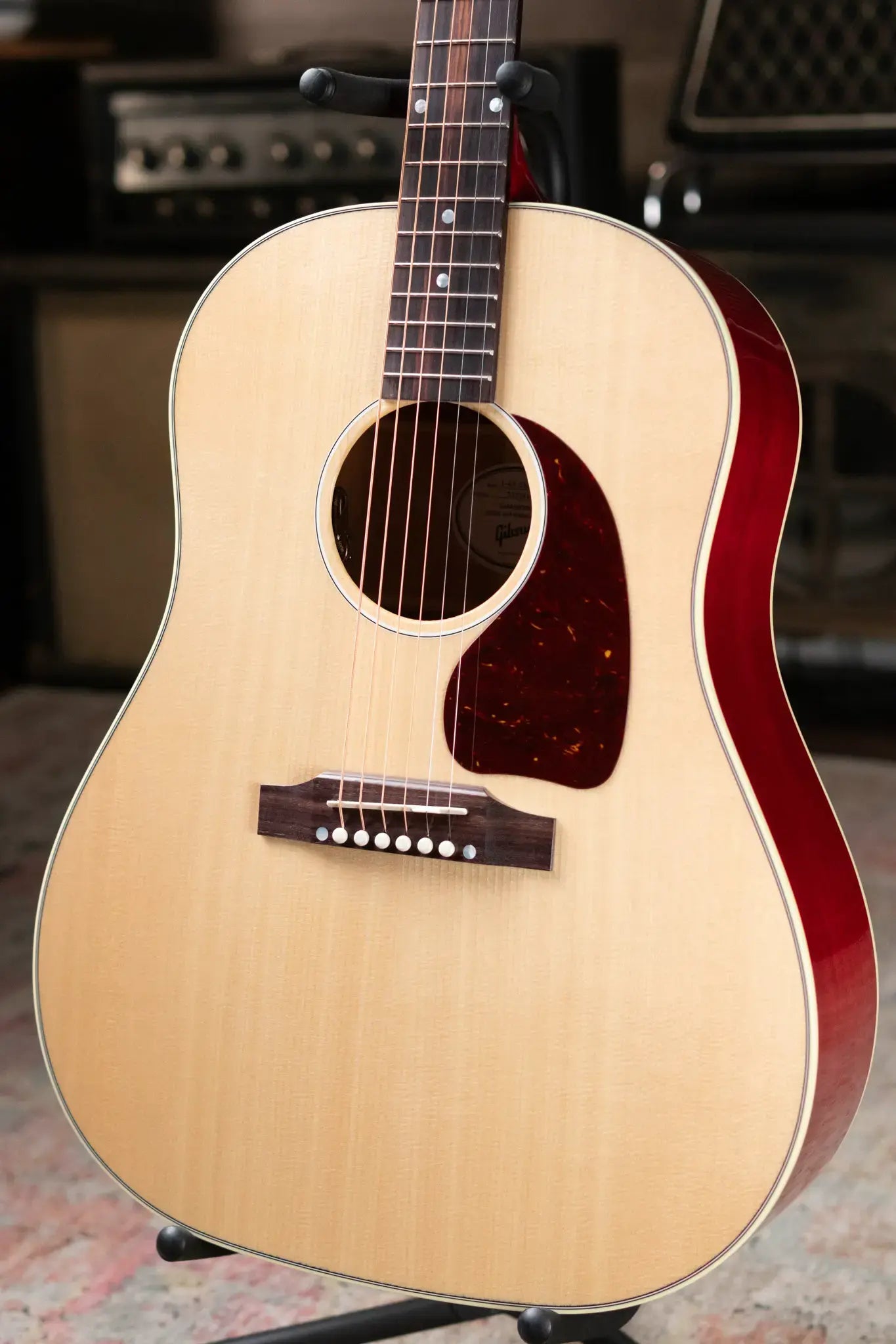 Gibson J-45 Standard Acoustic/Electric - Antique Natural and Cherry Back with Hardshell Case