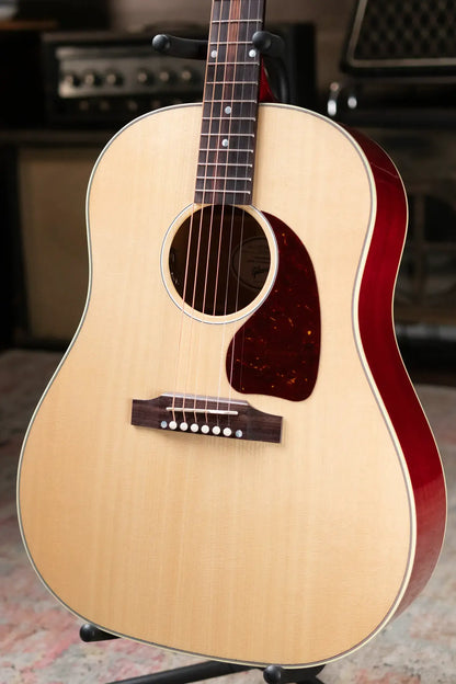 Gibson J-45 Standard Acoustic/Electric - Antique Natural and Cherry Back with Hardshell Case