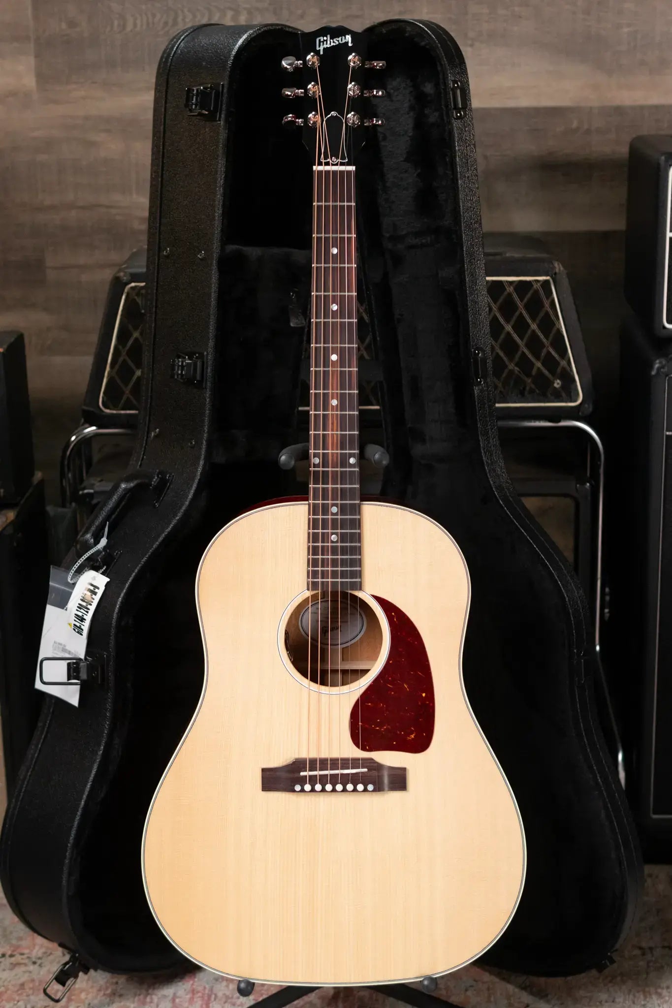 Gibson J-45 Standard Acoustic/Electric - Antique Natural and Cherry Back with Hardshell Case