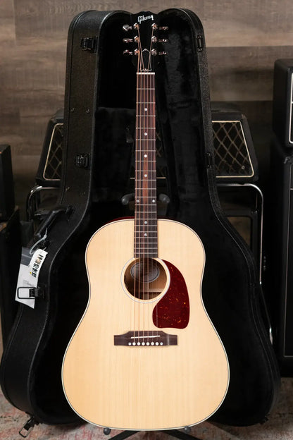 Gibson J-45 Standard Acoustic/Electric - Antique Natural and Cherry Back with Hardshell Case