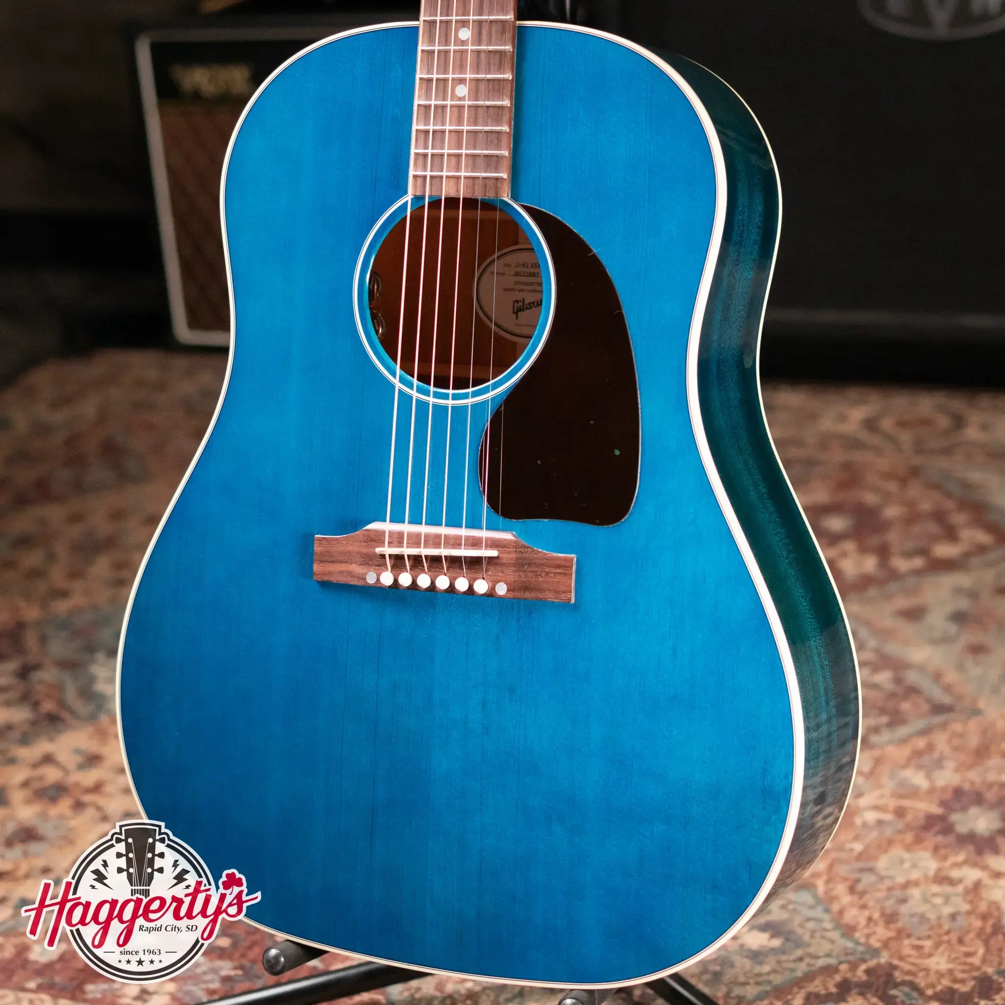 Gibson J-45 Standard Acoustic/Electric Guitar - Bluebonnet with Hardshell Case