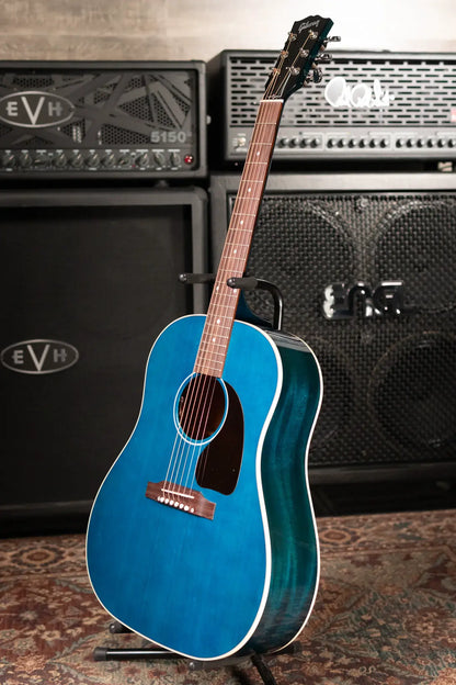 Gibson J-45 Standard Acoustic/Electric Guitar - Bluebonnet with Hardshell Case