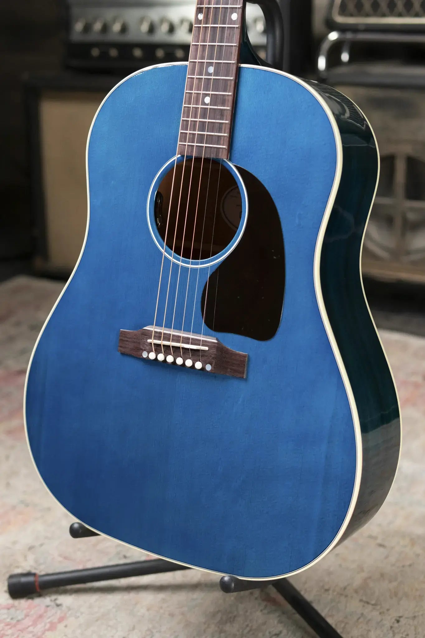 Gibson J-45 Standard Acoustic/Electric Guitar - Bluebonnet with Hardshell Case