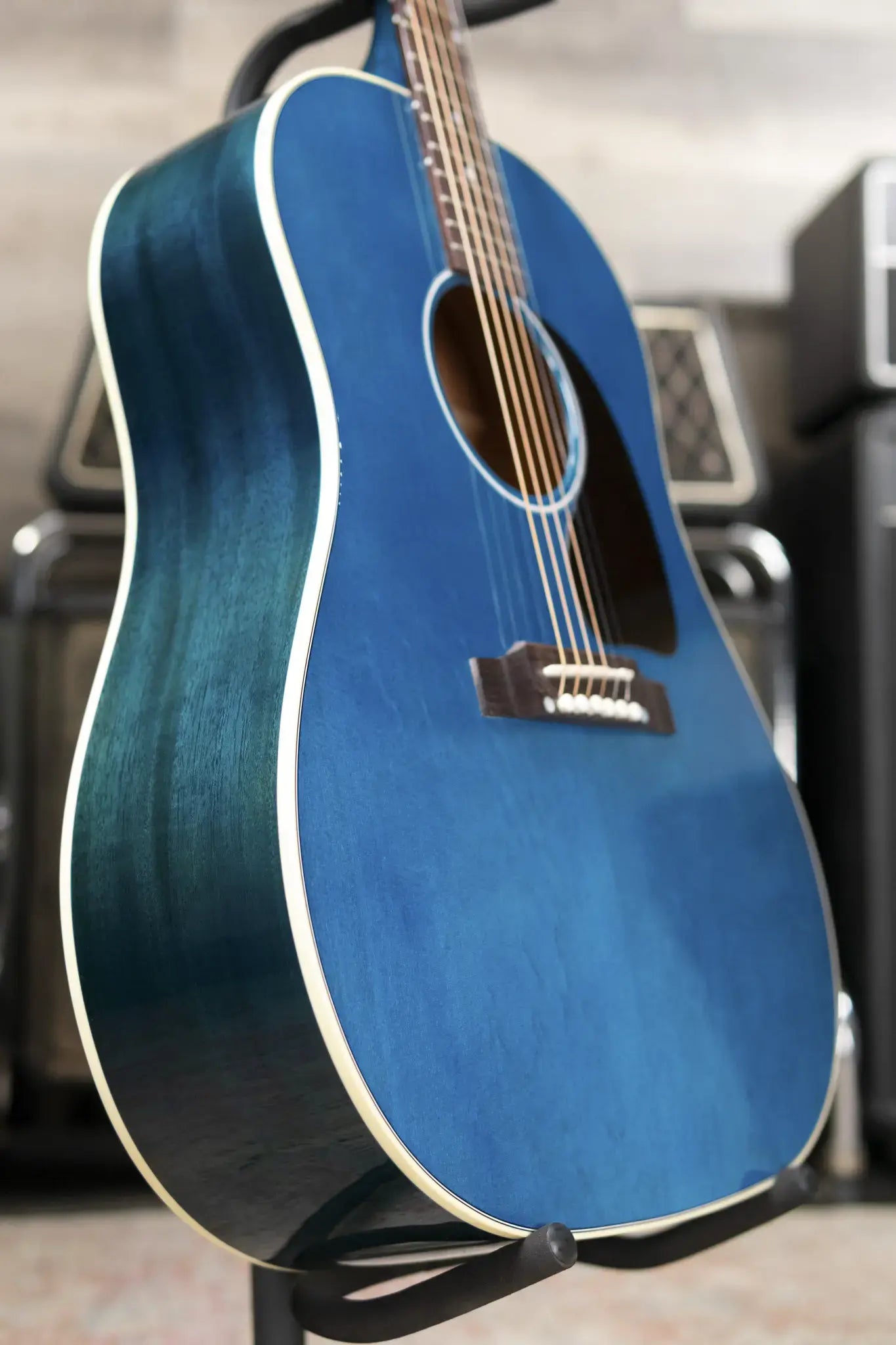 Gibson J-45 Standard Acoustic/Electric Guitar - Bluebonnet with Hardshell Case