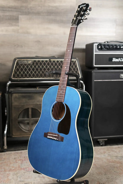 Gibson J-45 Standard Acoustic/Electric Guitar - Bluebonnet with Hardshell Case