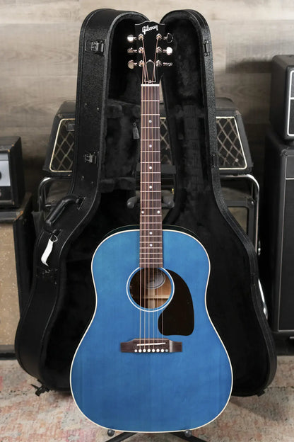 Gibson J-45 Standard Acoustic/Electric Guitar - Bluebonnet with Hardshell Case