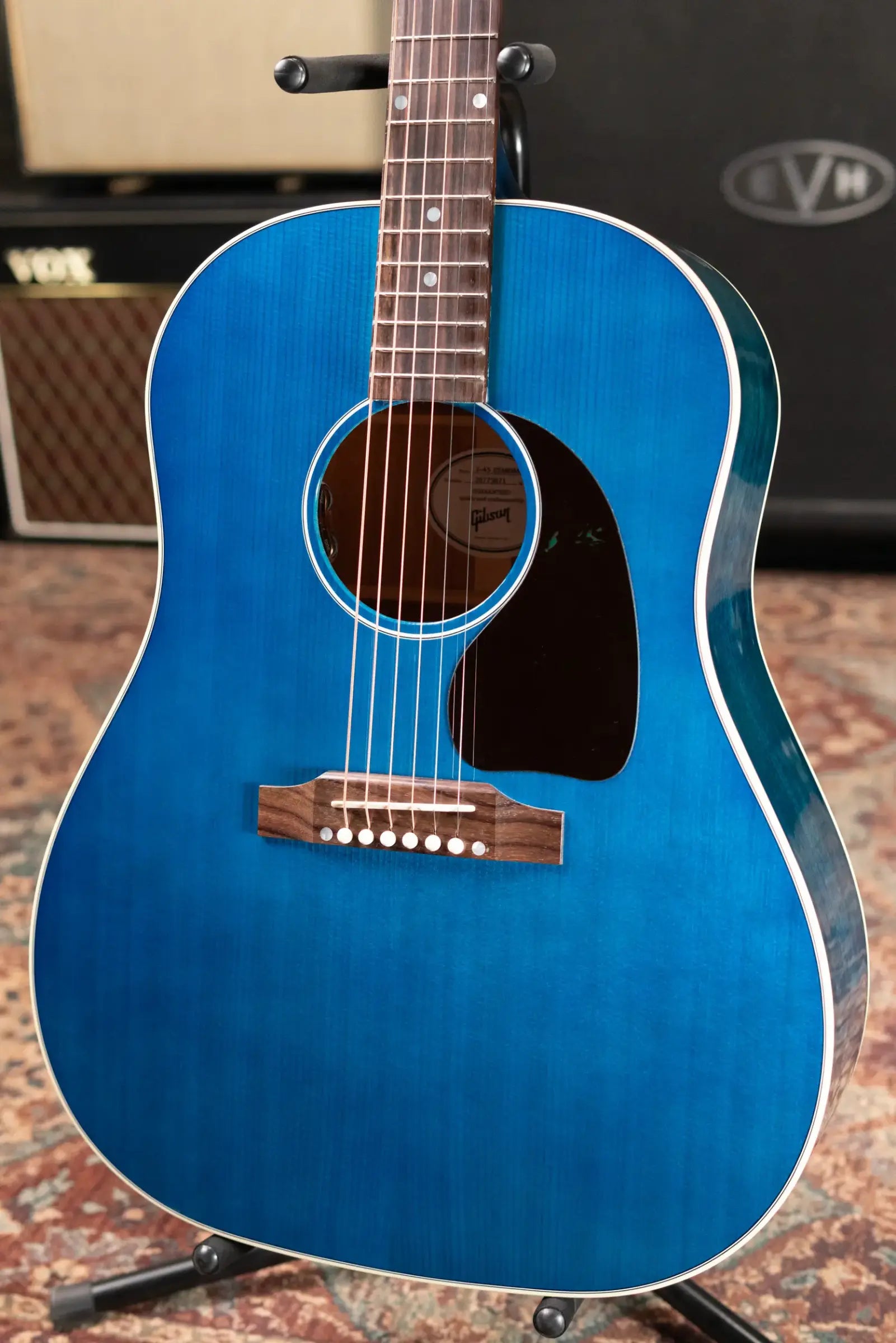 Gibson J-45 Standard Acoustic/Electric Guitar - Bluebonnet with Hardshell Case
