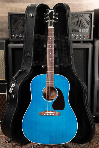 Gibson J-45 Standard Acoustic/Electric Guitar - Bluebonnet with Hardshell Case