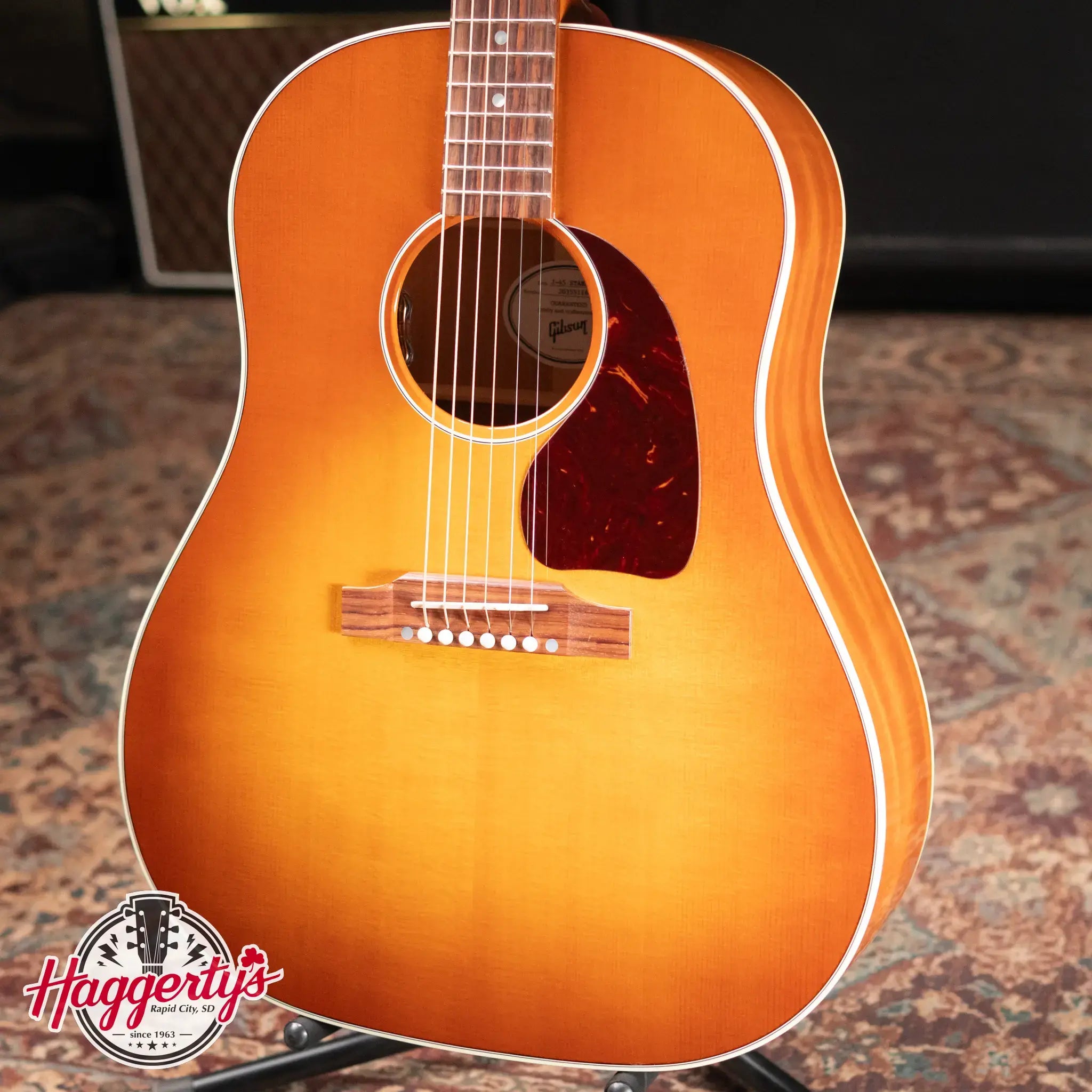 Gibson J-45 Standard Acoustic/Electric Guitar - Heritage Cherry Sunburst with Hardshell Case
