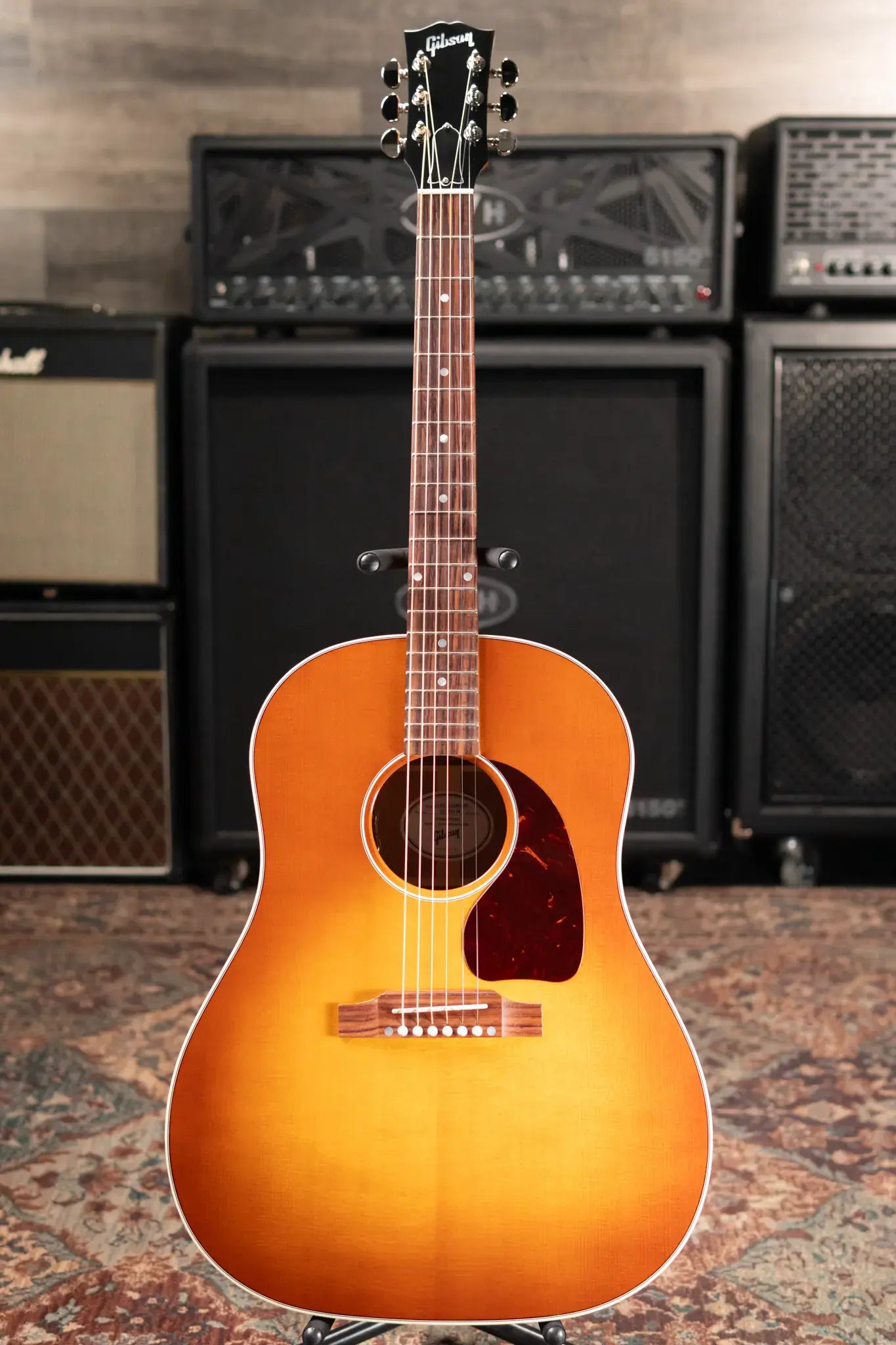 Gibson J-45 Standard Acoustic/Electric Guitar - Heritage Cherry Sunburst with Hardshell Case