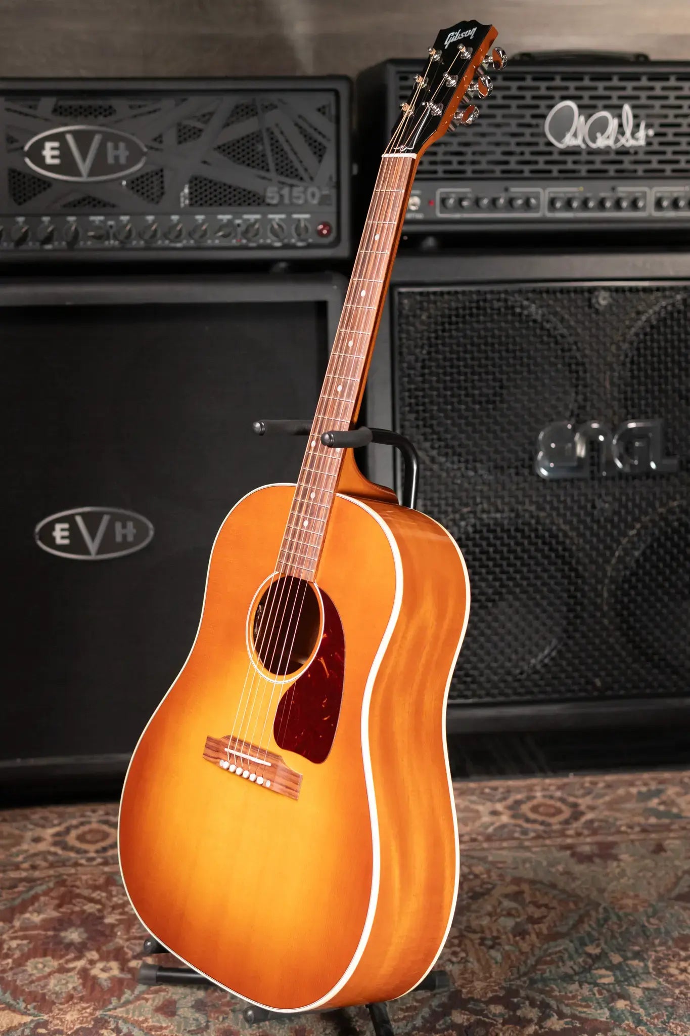 Gibson J-45 Standard Acoustic/Electric Guitar - Heritage Cherry Sunburst with Hardshell Case