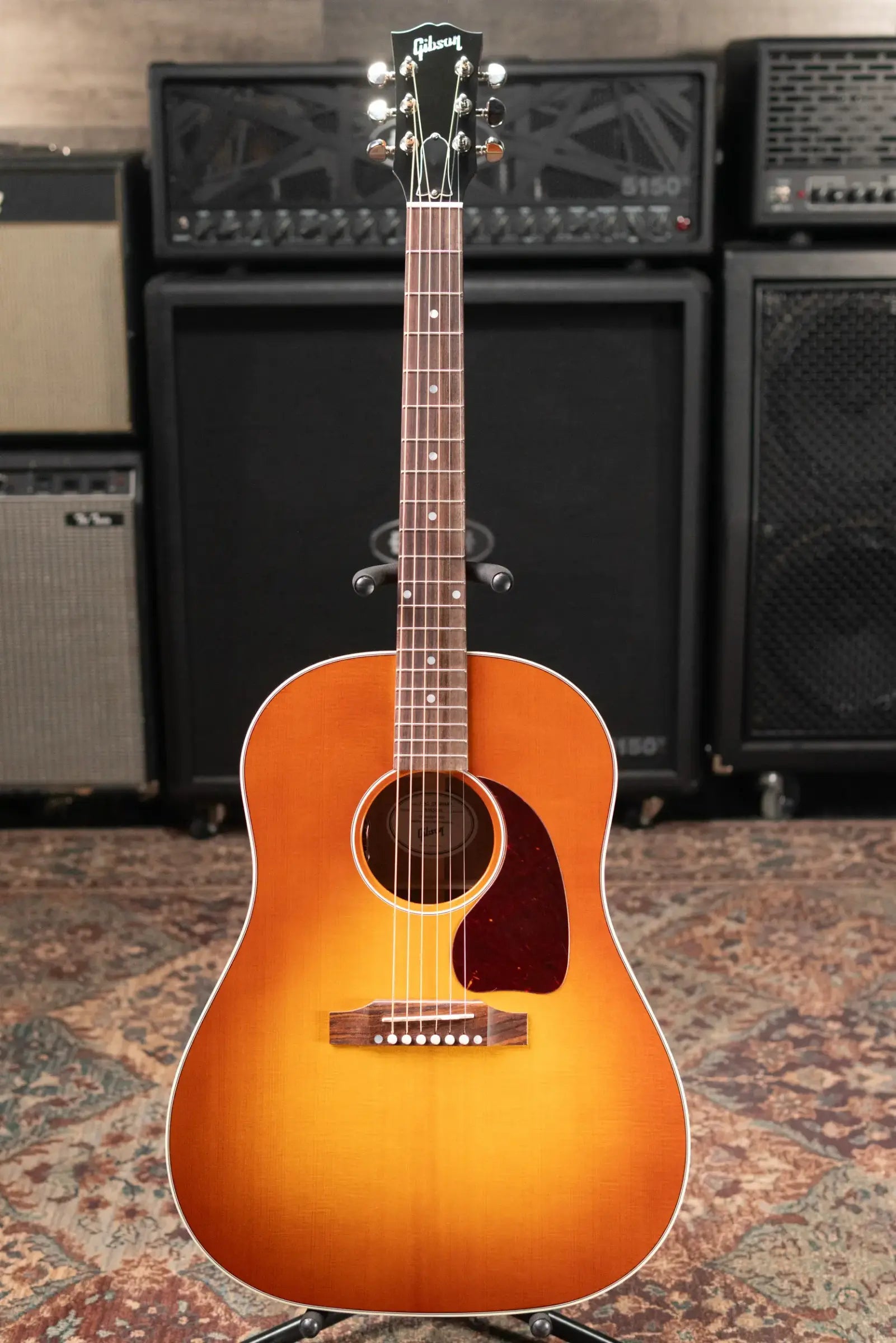 Gibson J-45 Standard Acoustic/Electric Guitar - Heritage Cherry Sunburst with Hardshell Case