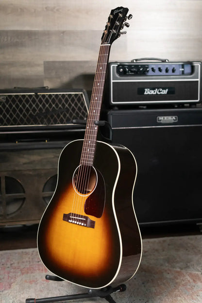 Gibson J-45 Standard Acoustic/Electric Guitar - Vintage Sunburst with Hardshell Case