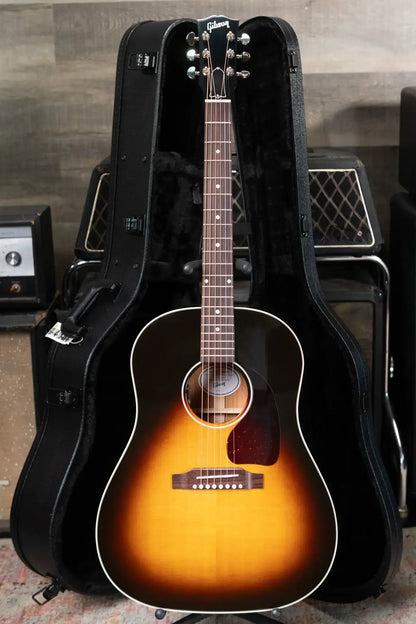 Gibson J-45 Standard Acoustic/Electric Guitar - Vintage Sunburst with Hardshell Case