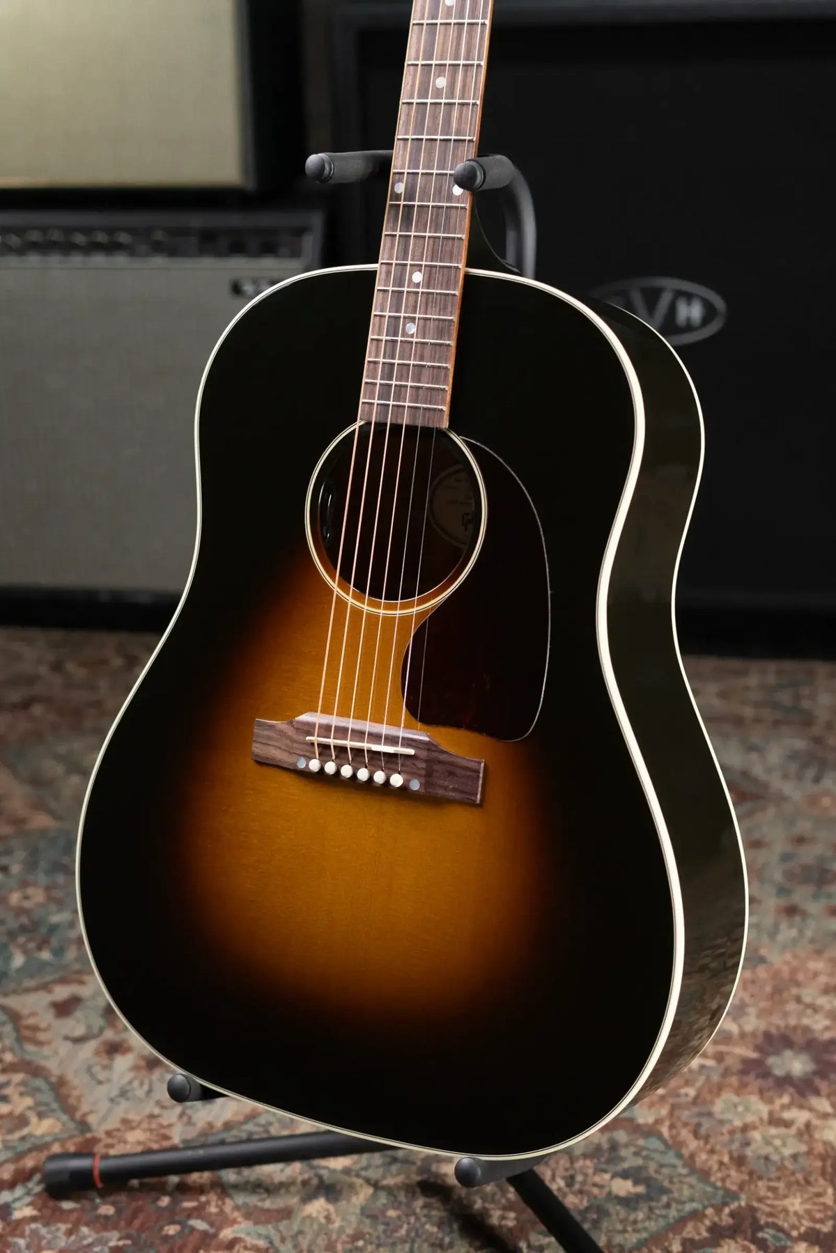 Gibson J-45 Standard Acoustic/Electric Guitar - Vintage Sunburst with Hardshell Case