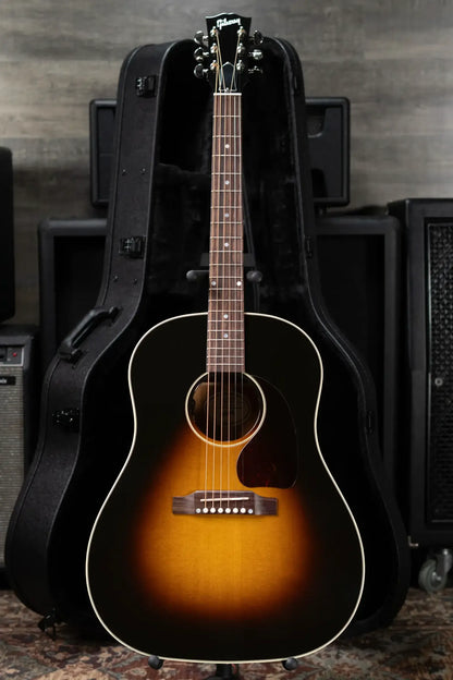 Gibson J-45 Standard Acoustic/Electric Guitar - Vintage Sunburst with Hardshell Case