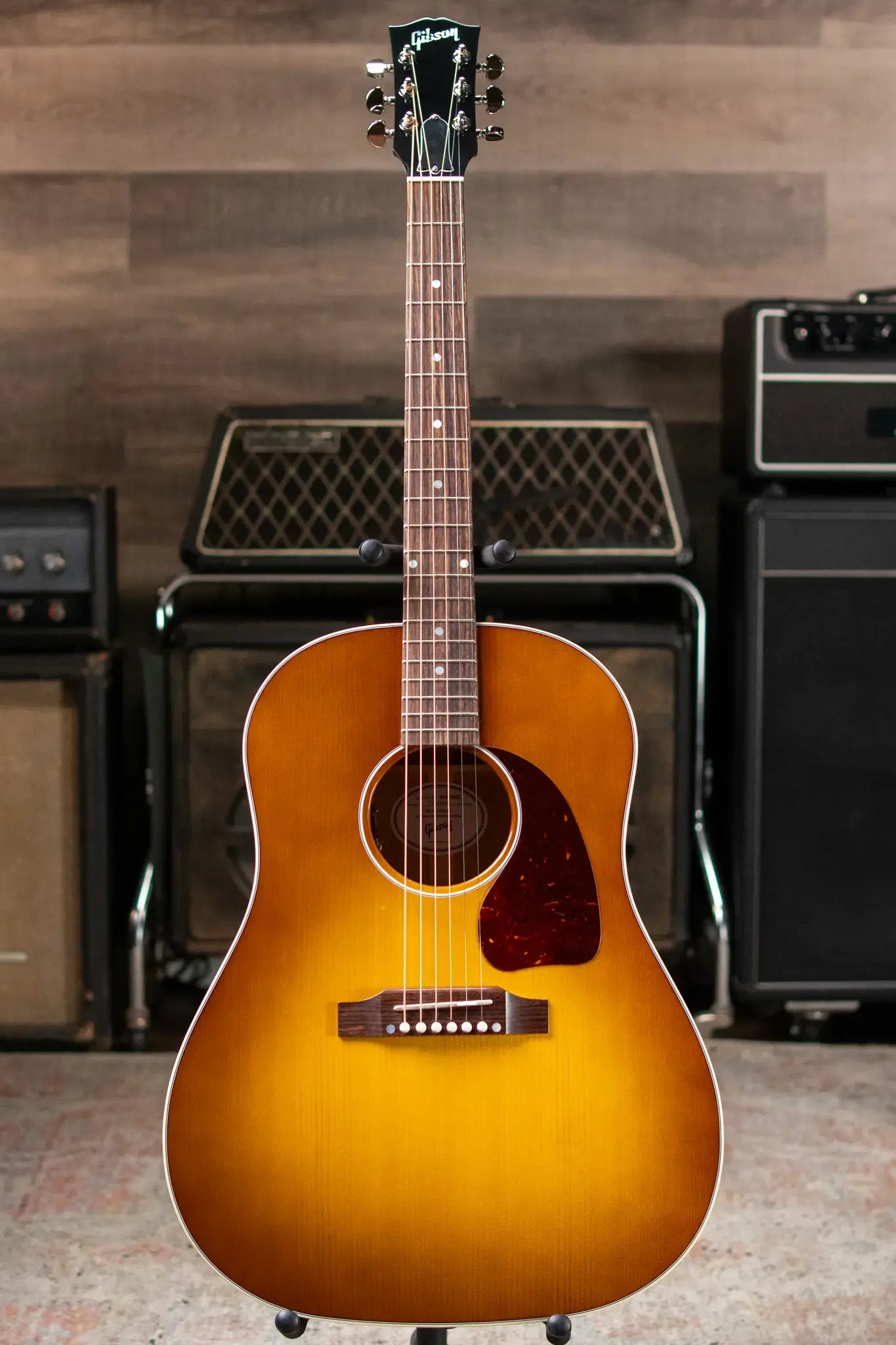 Gibson J-45 Standard Dreadnought Acoustic/Electric - Honeyburst with Hardshell Case