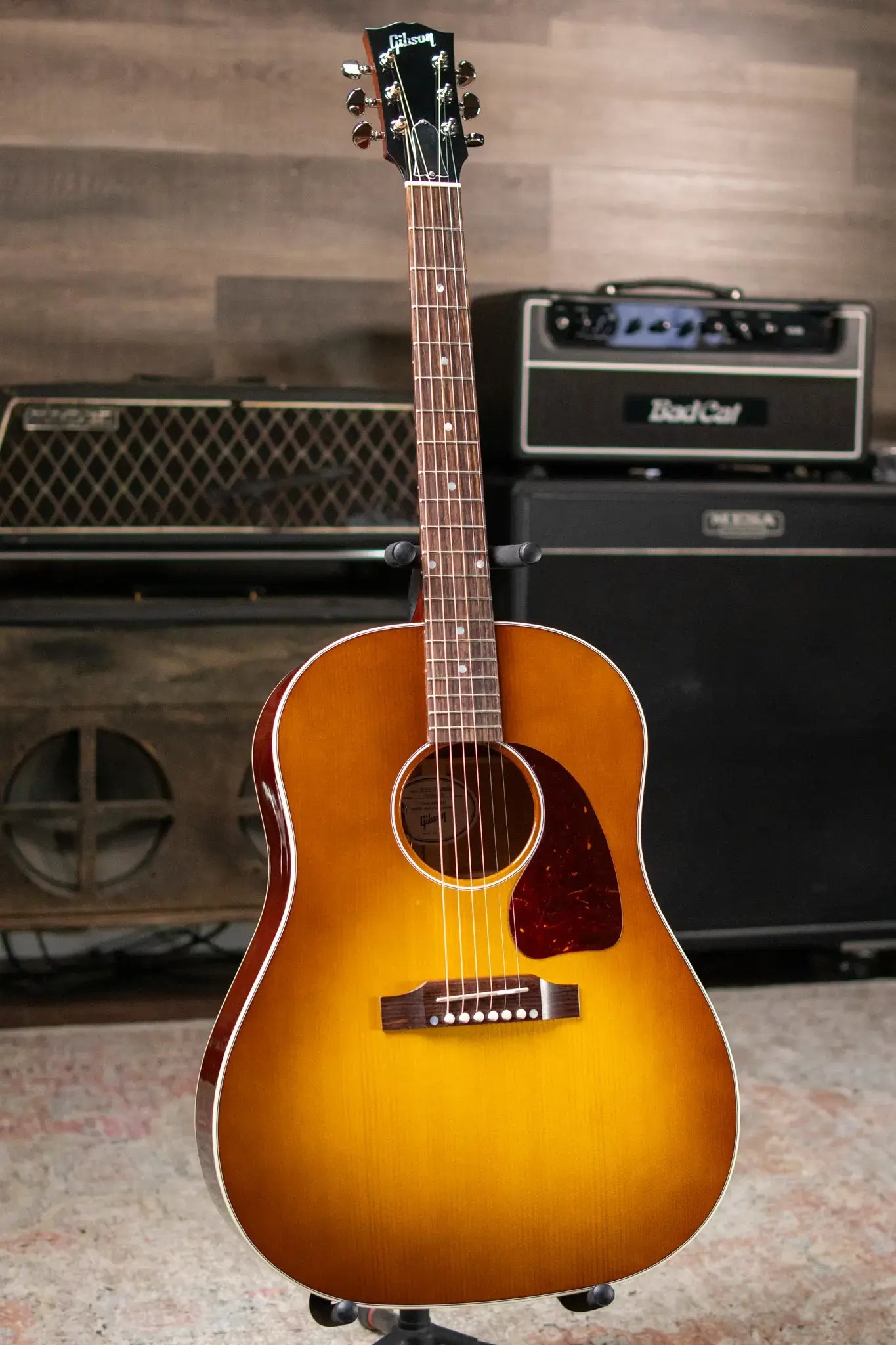 Gibson J-45 Standard Dreadnought Acoustic/Electric - Honeyburst with Hardshell Case
