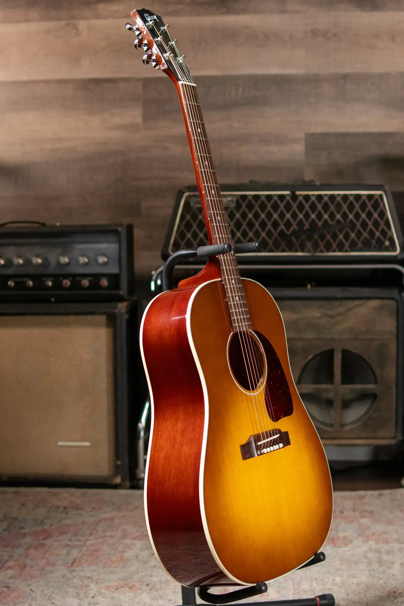 Gibson J-45 Standard Dreadnought Acoustic/Electric - Honeyburst with Hardshell Case