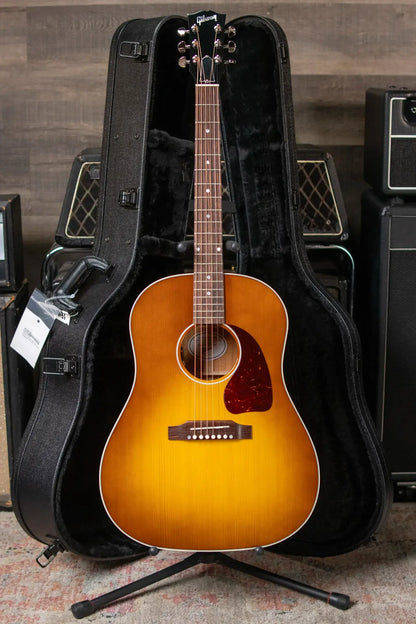 Gibson J-45 Standard Dreadnought Acoustic/Electric - Honeyburst with Hardshell Case