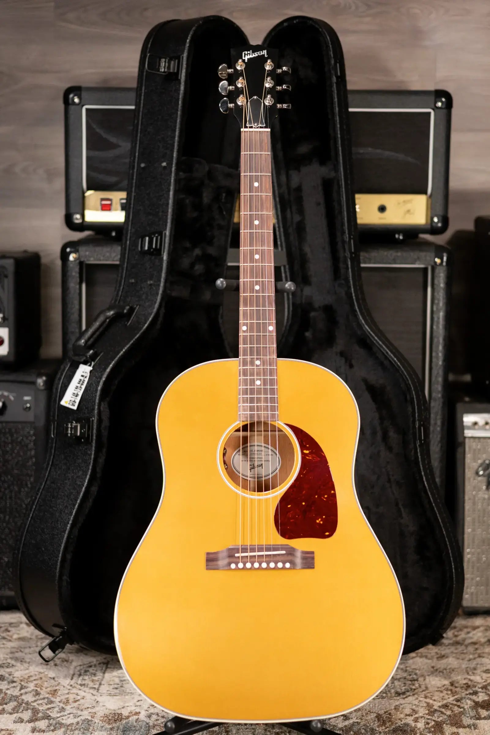 Gibson J-45 Standard Goldtop Acoustic/Electric Guitar - Goldtop Gloss with Hardshell Case
