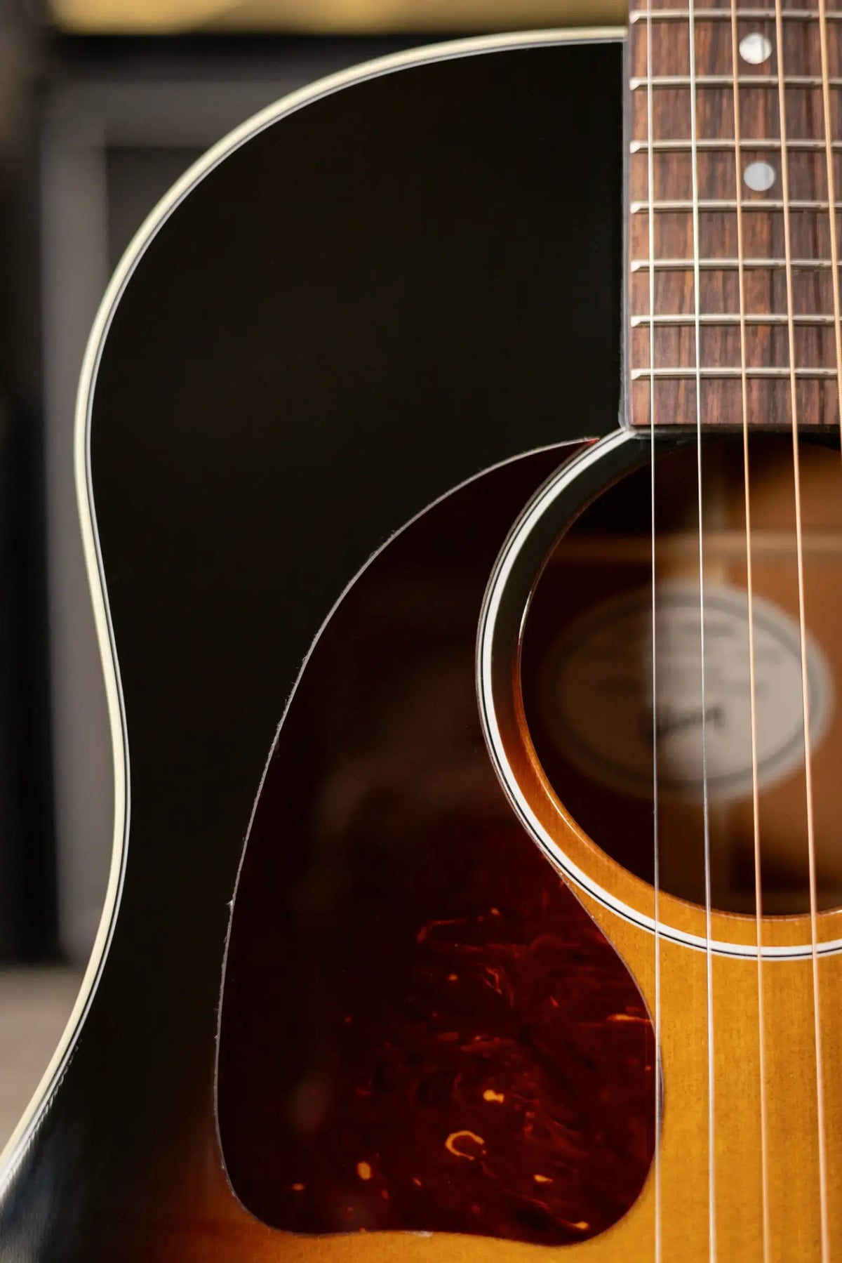 Gibson J-45 Standard Left-Handed Acoustic/Electric Guitar - Vintage Sunburst with Hardshell Case