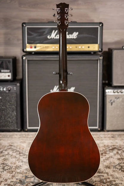 Gibson J-45 Standard Left-Handed Acoustic/Electric Guitar - Vintage Sunburst with Hardshell Case
