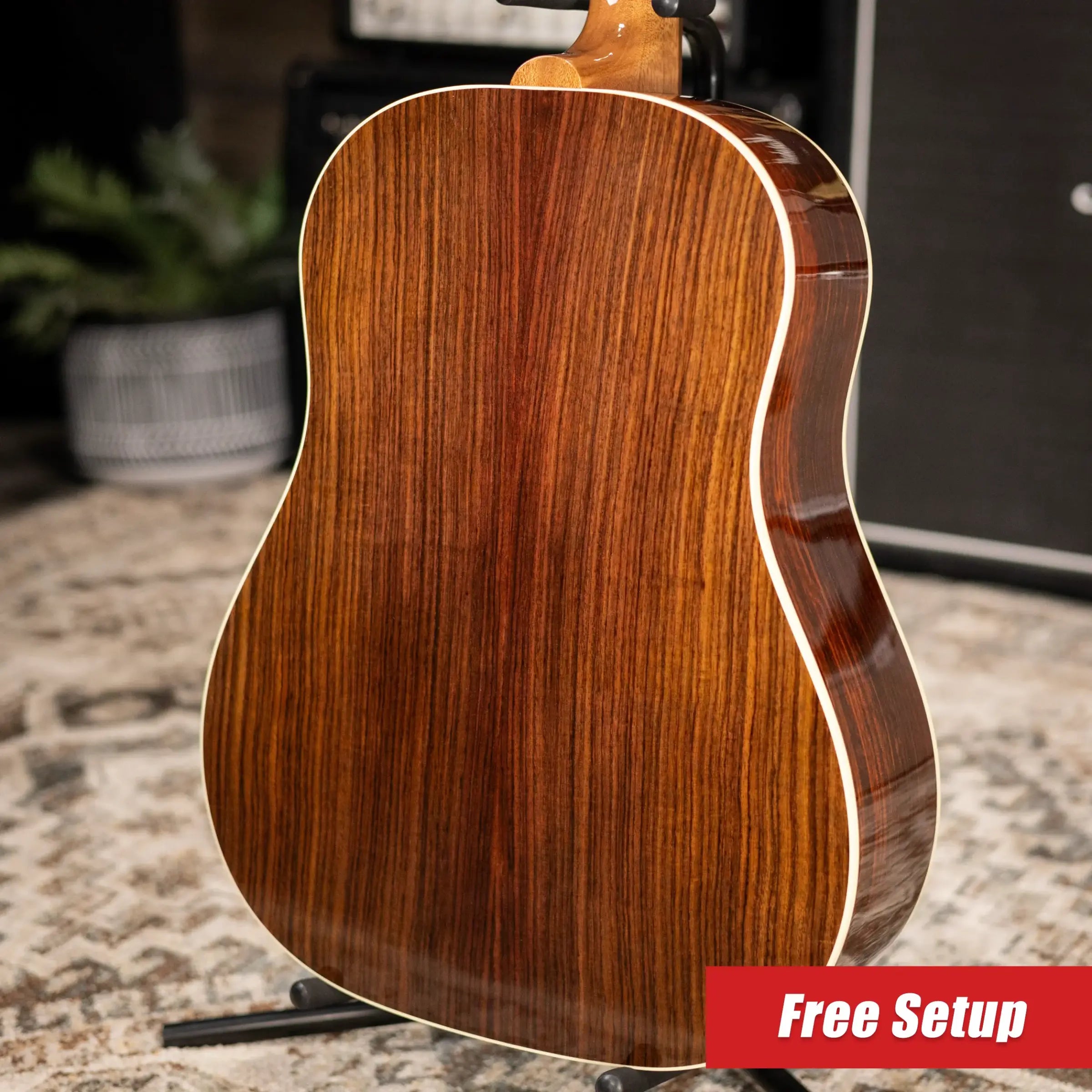 Gibson J-45 Standard Rosewood Left-Handed Acoustic/Electric Guitar - Rosewood Burst with Hardshell Case