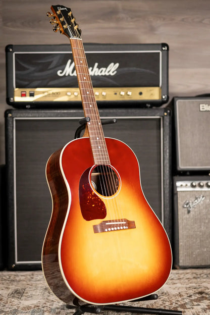 Gibson J-45 Standard Rosewood Left-Handed Acoustic/Electric Guitar - Rosewood Burst with Hardshell Case