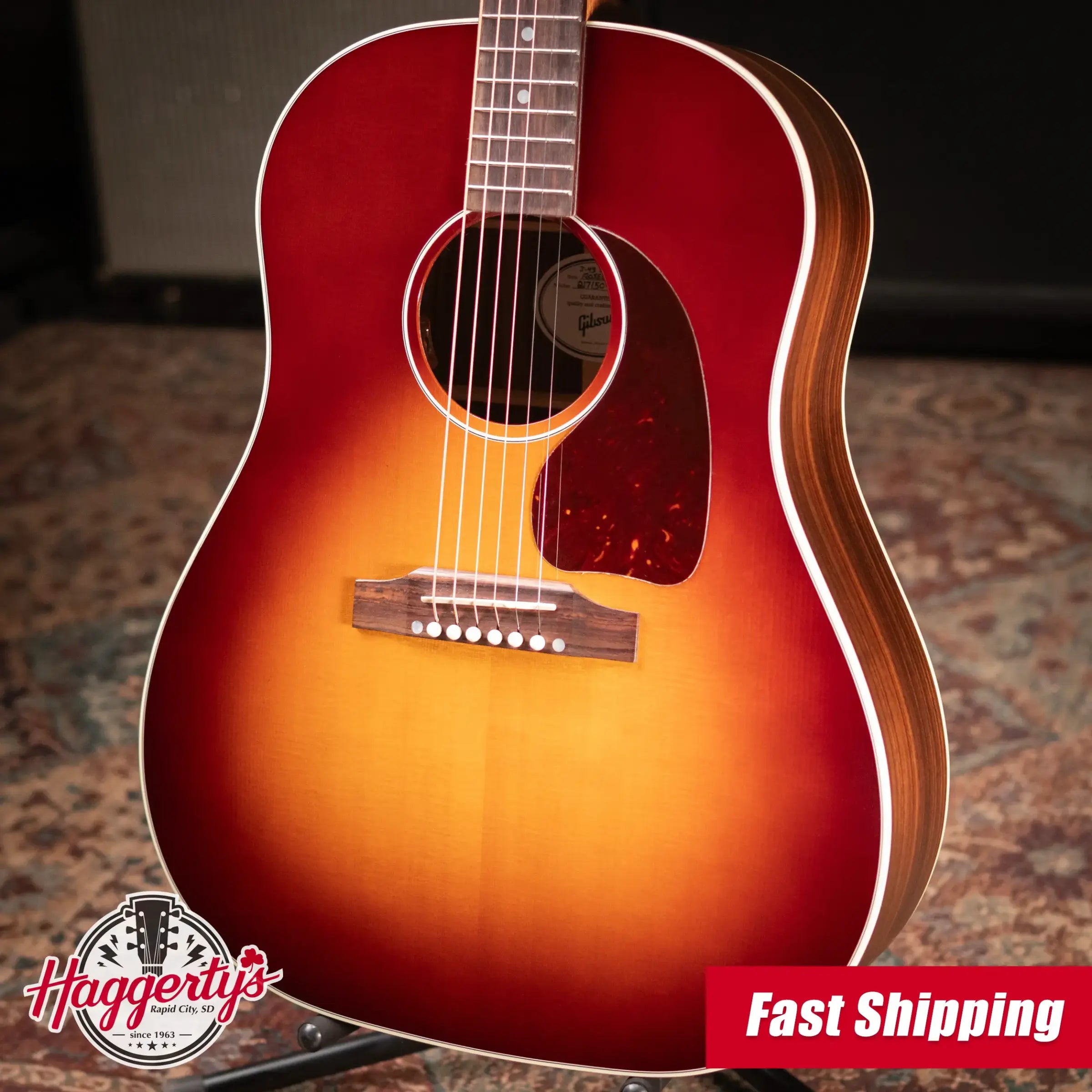 Gibson J-45 Studio Rosewood Acoustic/Electric Guitar - Rosewood Burst with Hardshell Case