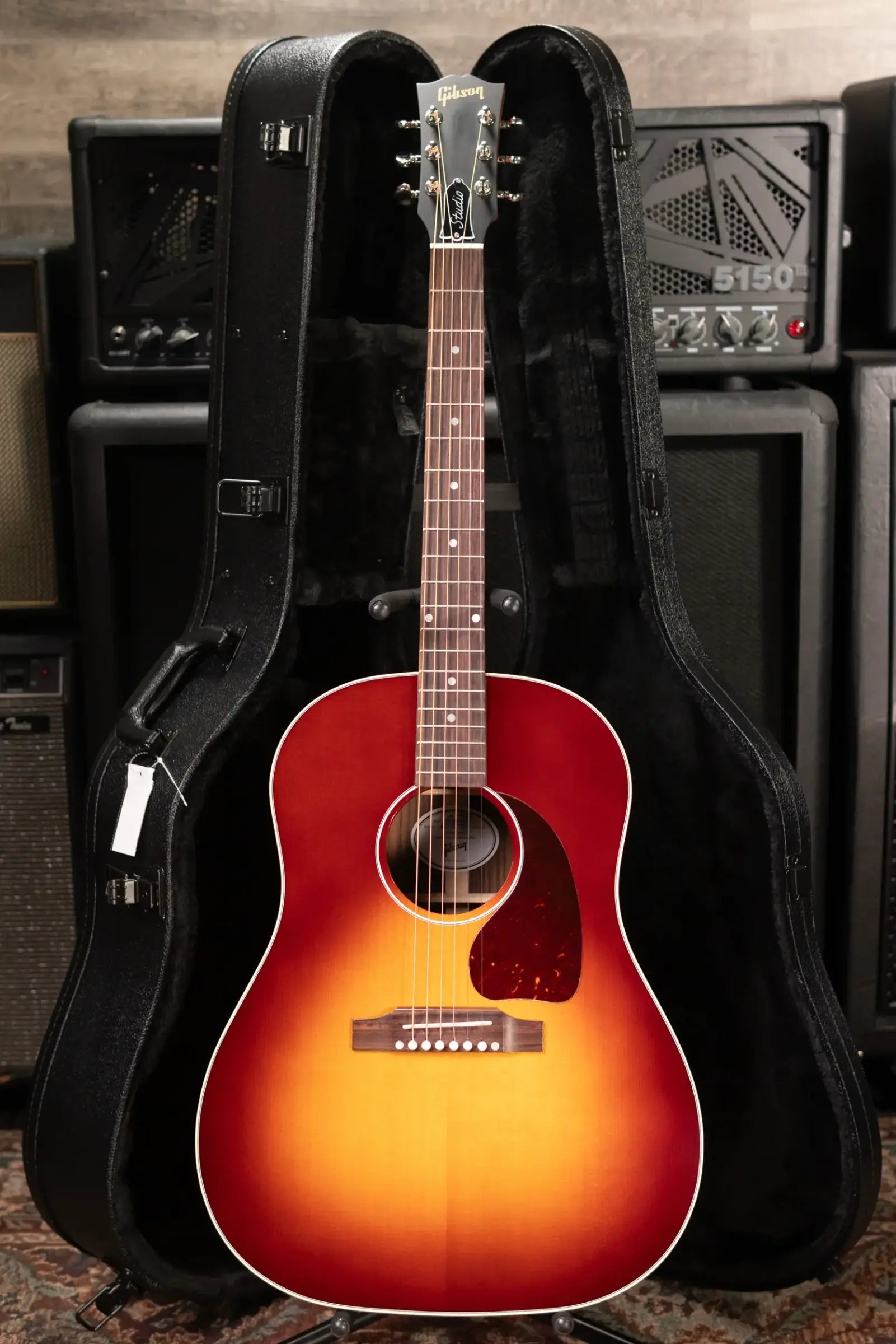 Gibson J-45 Studio Rosewood Acoustic/Electric Guitar - Rosewood Burst with Hardshell Case