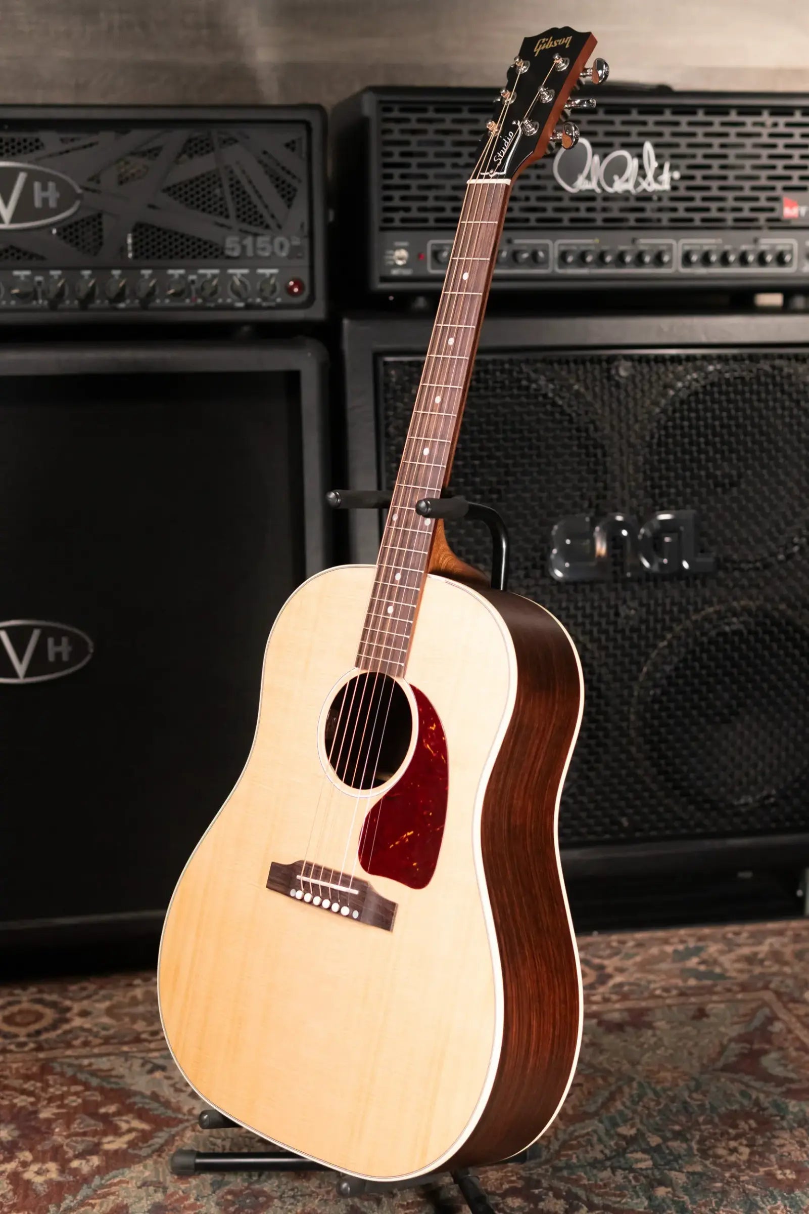 Gibson J-45 Studio Rosewood Acoustic/Electric Guitar - Satin Natural with Hardshell Case