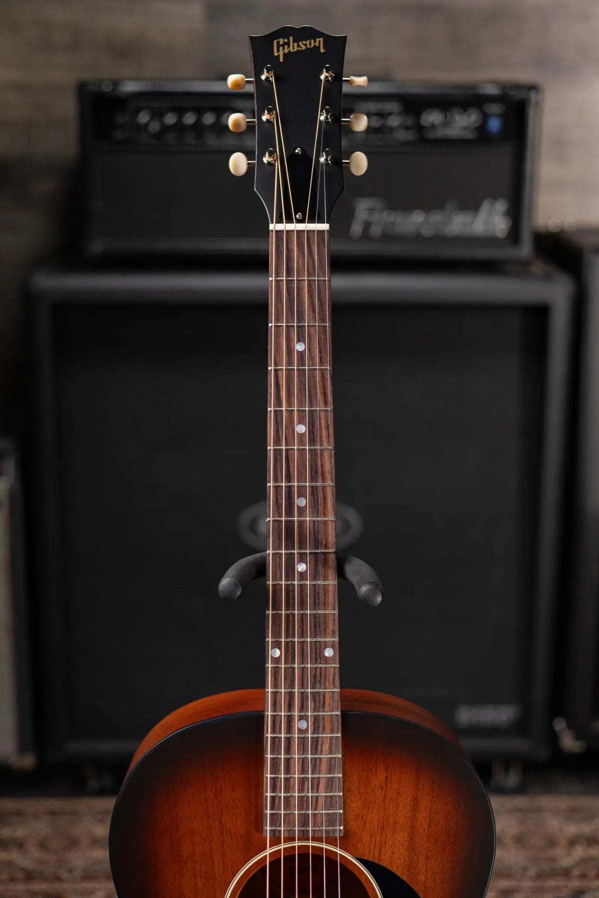 Gibson LG-2 All Mahogany Faded Acoustic/Electric Guitar - Vintage Sunburst with Hardshell Case