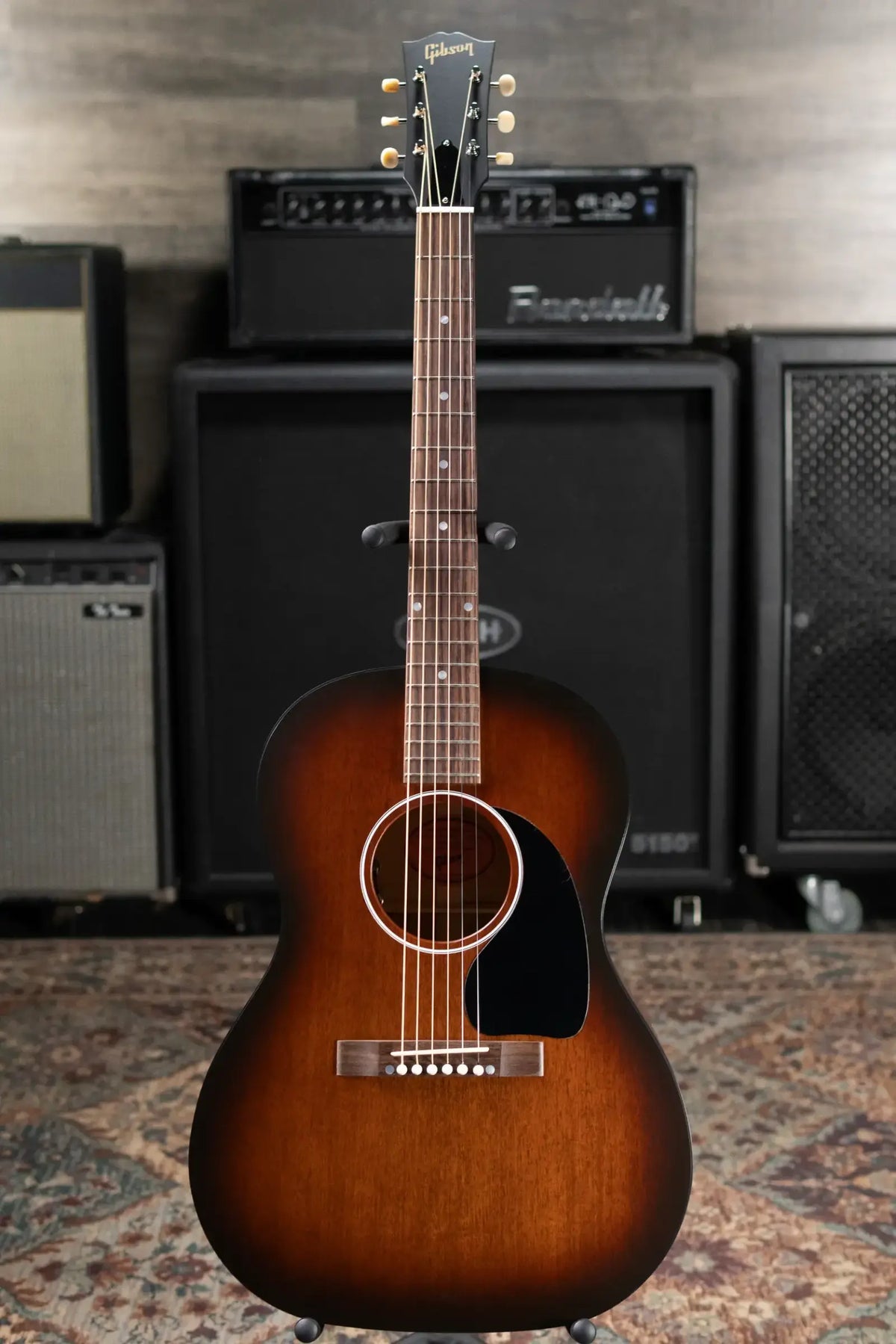 Gibson LG-2 All Mahogany Faded Acoustic/Electric Guitar - Vintage Sunburst with Hardshell Case