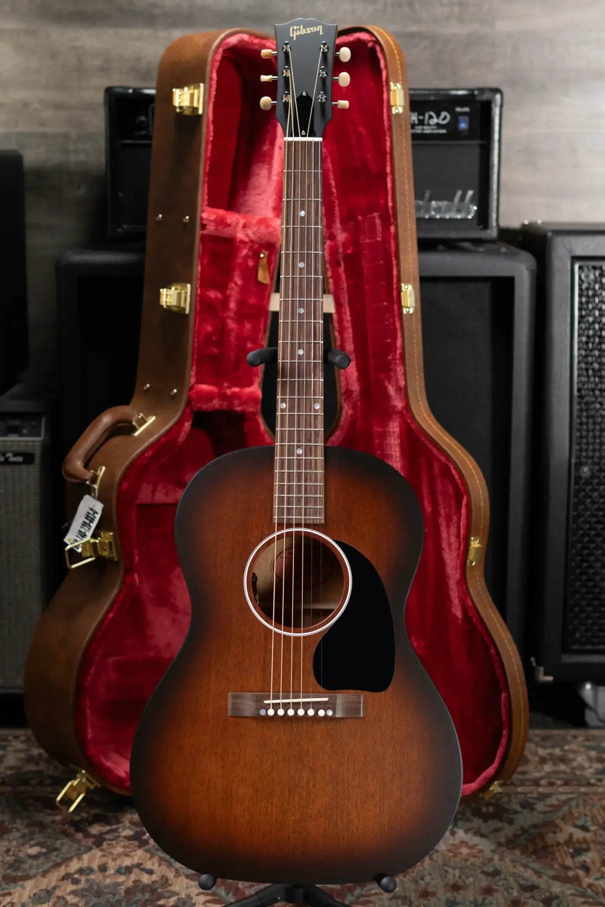 Gibson LG-2 All Mahogany Faded Acoustic/Electric Guitar - Vintage Sunburst with Hardshell Case