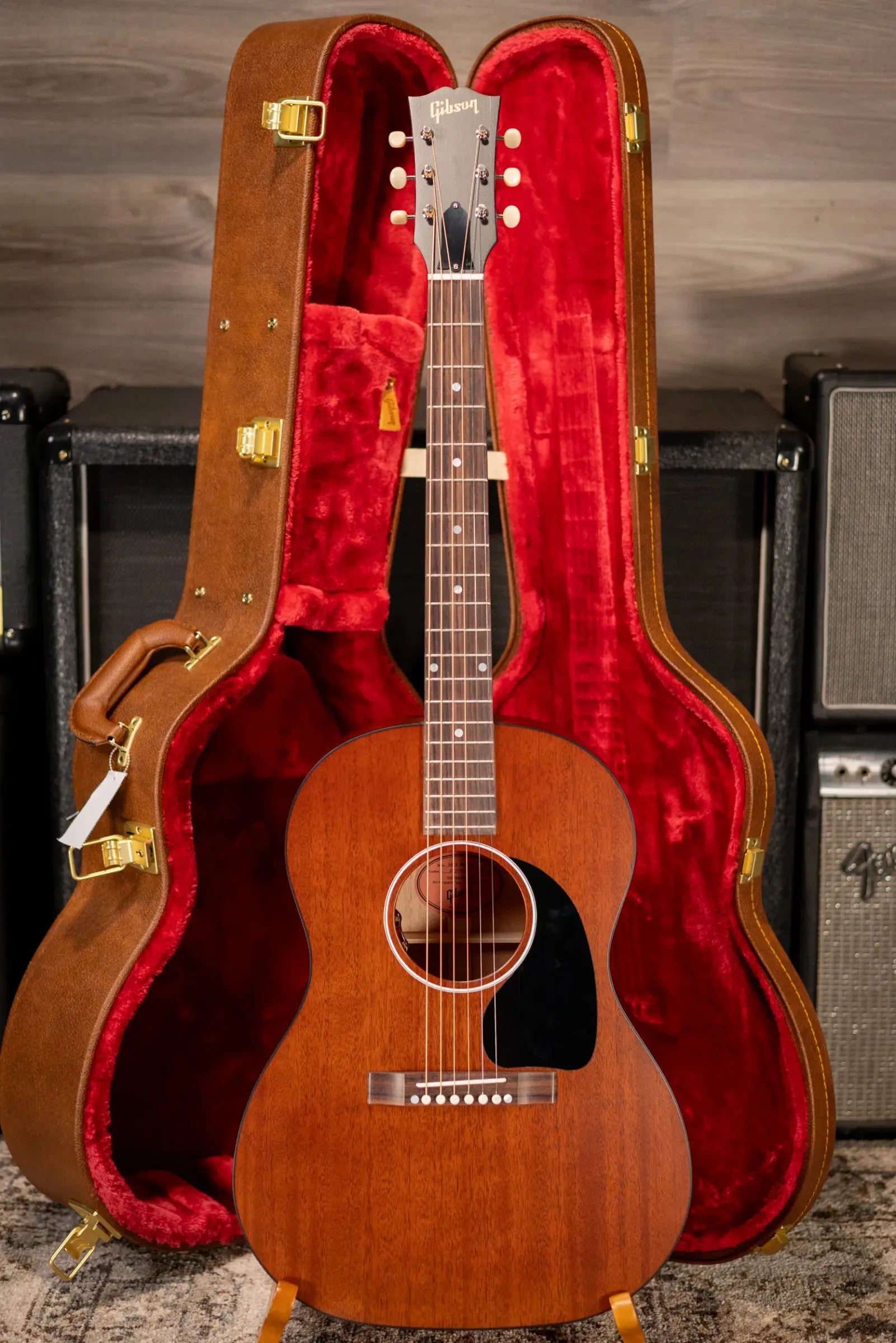 Gibson LG-2 All Mahogany Faded Acoustic/Electric Guitar with Hardshell Case