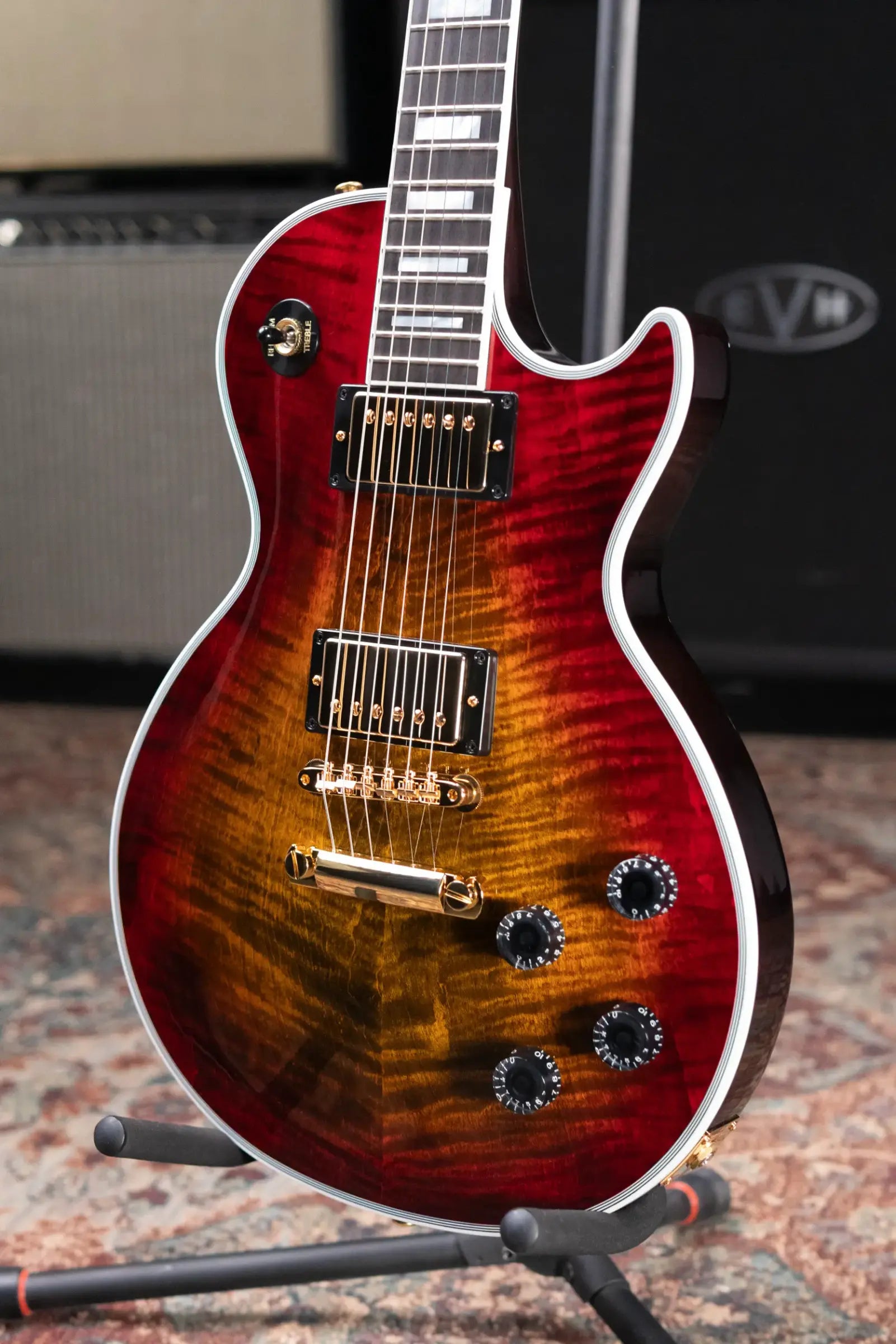 Gibson Les Paul Axcess Custom Figured Top Electric Guitar - Bengal Burst with Hardshell Case