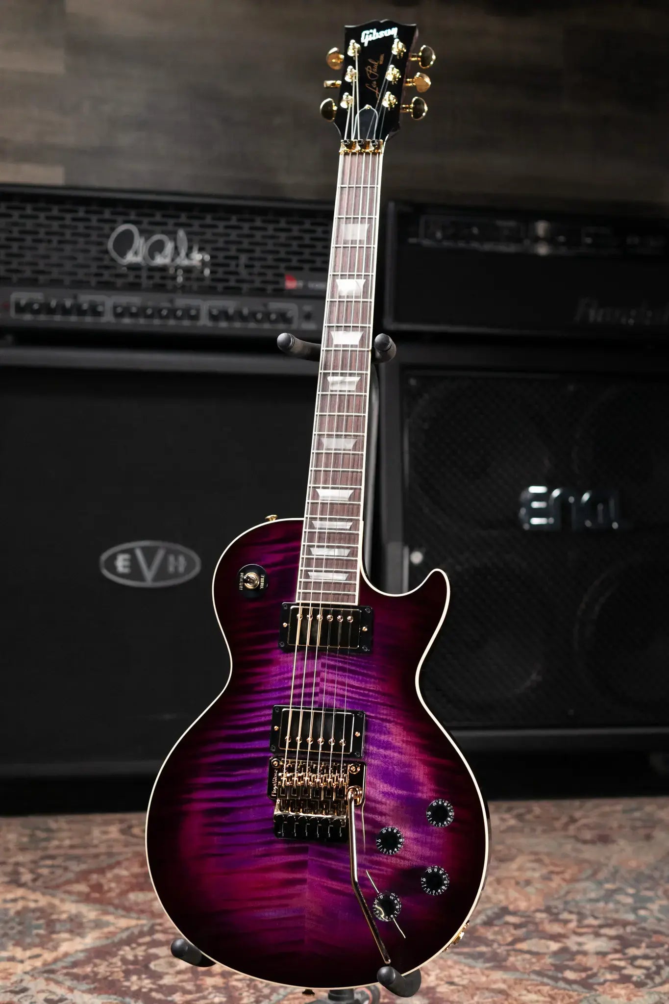 Gibson Les Paul Axcess Custom Floyd Rose Electric Guitar - Tri Berry Burst with Hardshell Case