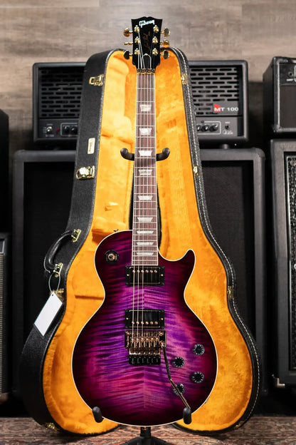 Gibson Les Paul Axcess Custom Floyd Rose Electric Guitar - Tri Berry Burst with Hardshell Case