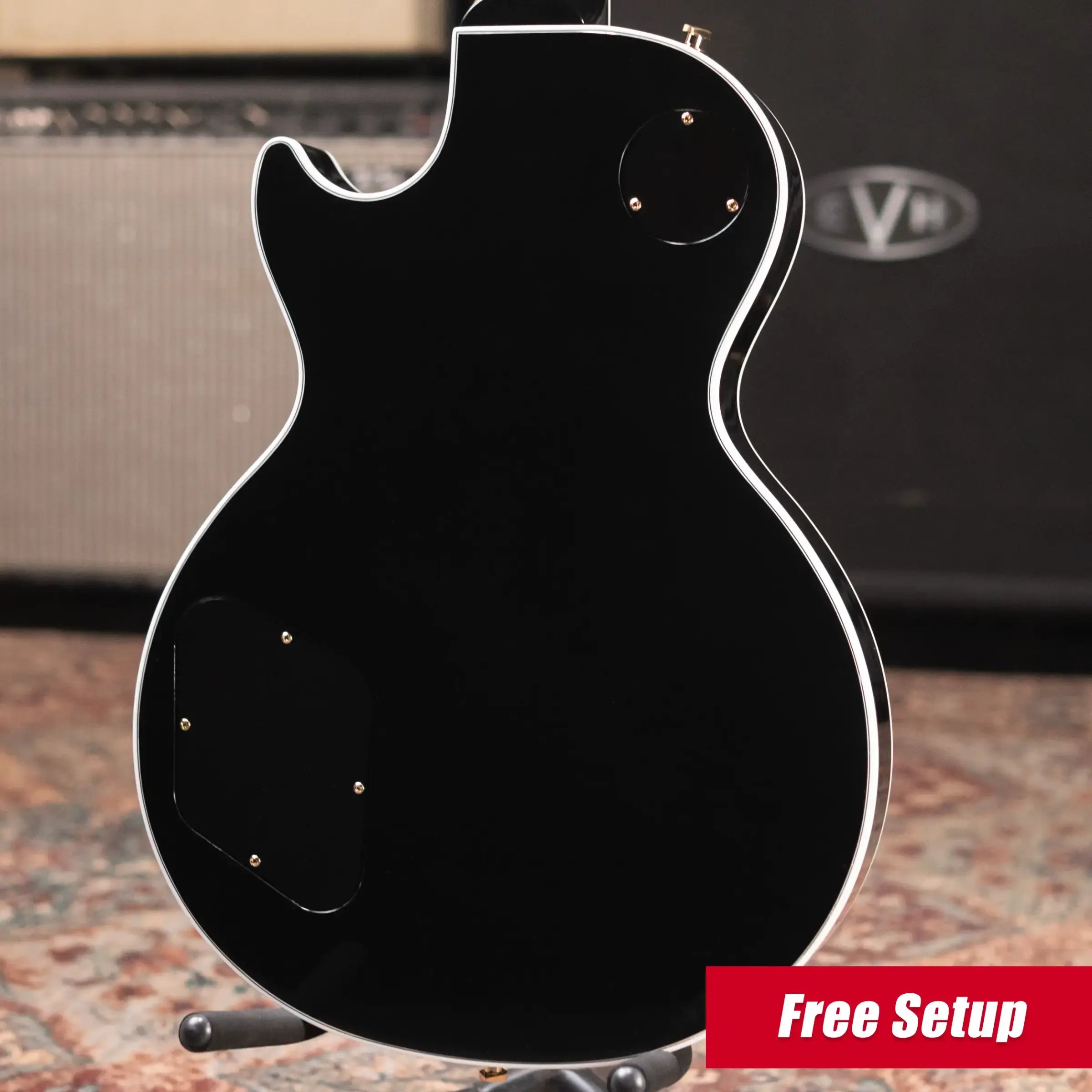 Gibson Les Paul Custom 70s Electric Guitar - Ebony with Hardshell Case