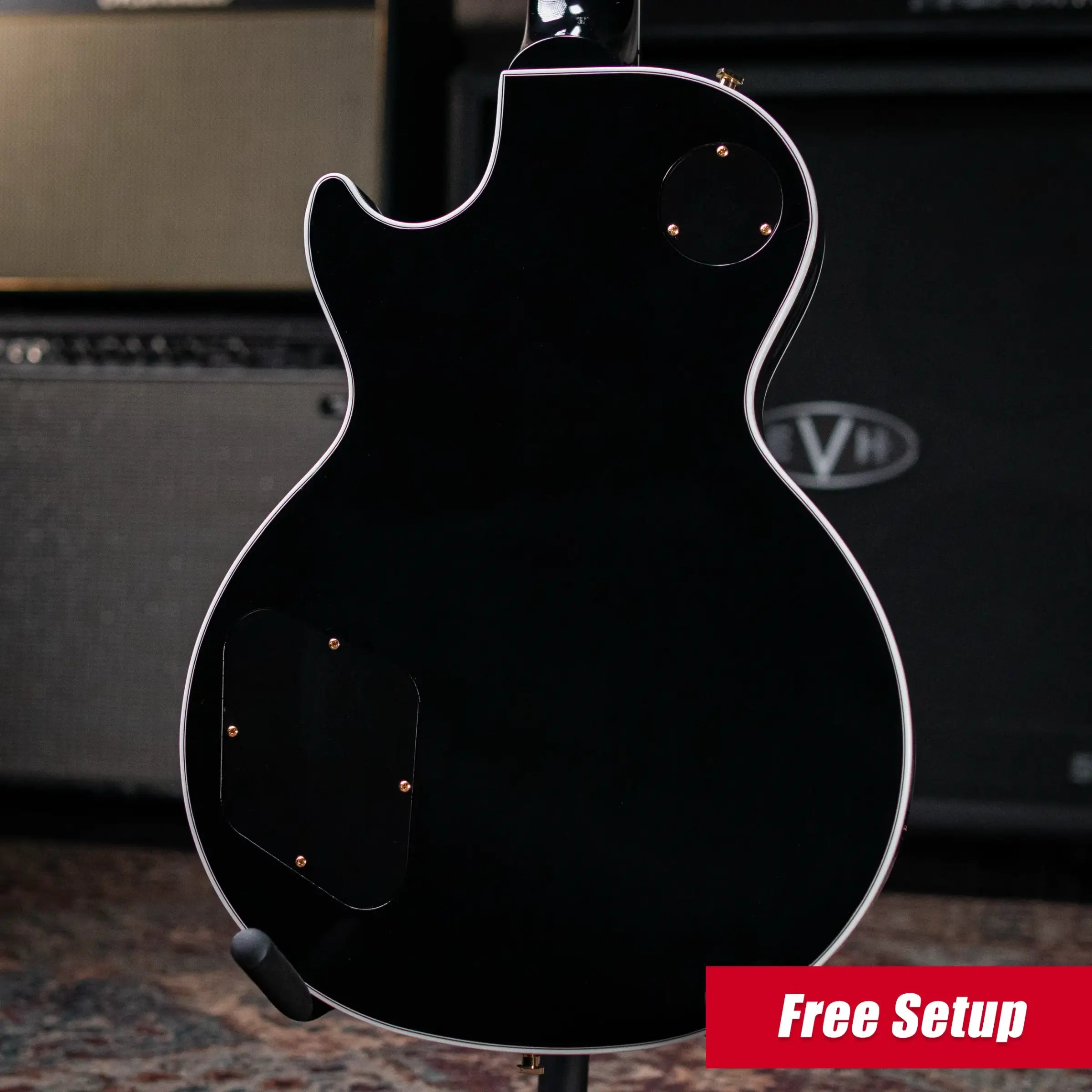 Gibson Les Paul Custom 70s Electric Guitar - Ebony with Hardshell Case