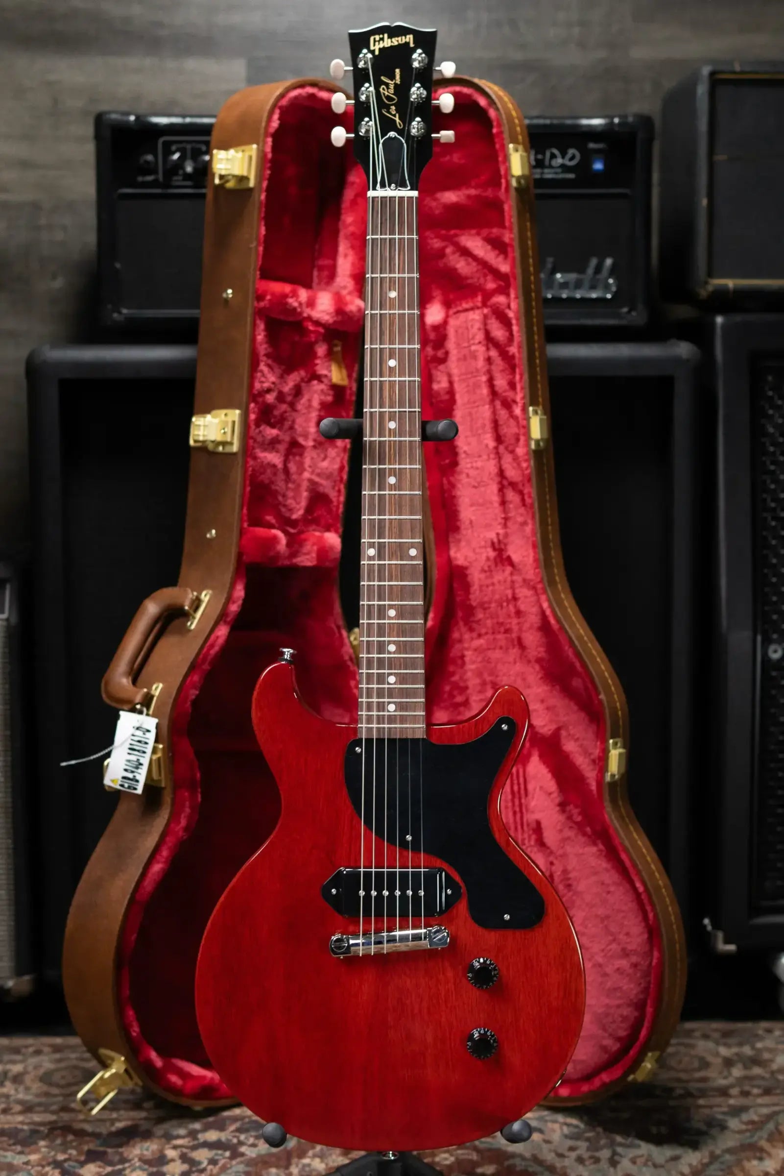 Gibson Les Paul Junior Double Cutaway Electric Guitar - Vintage Cherry with Hardshell Case